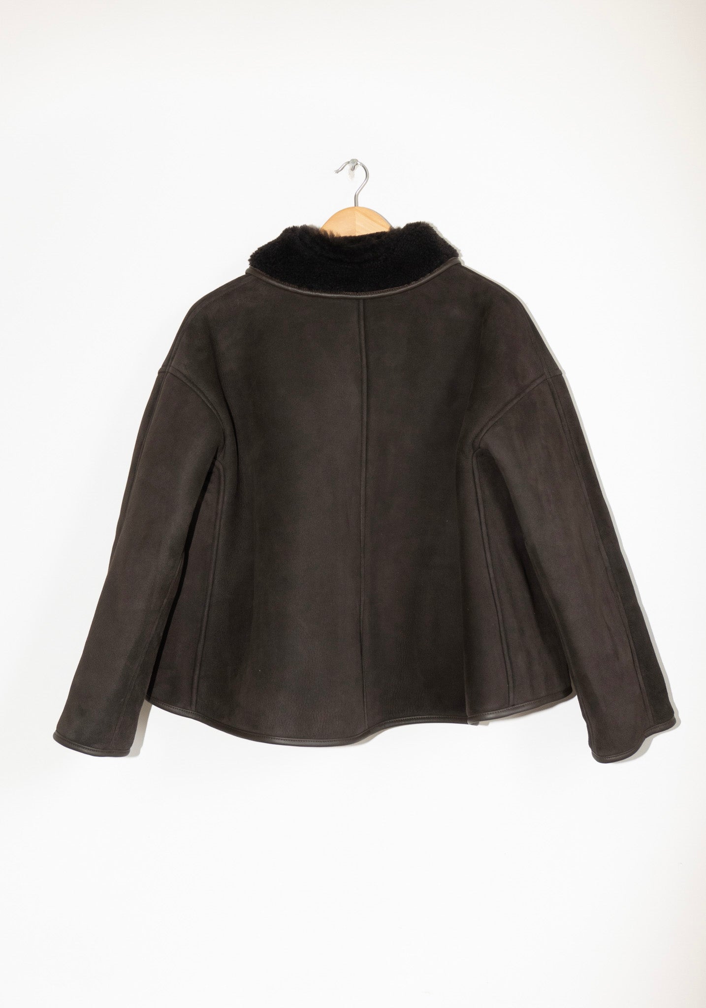 Cawley Suede and Curly Shearling Avis Jacket in Chocolate Cawley Suede and Curly Shearling Avis Jacket in Chocolate