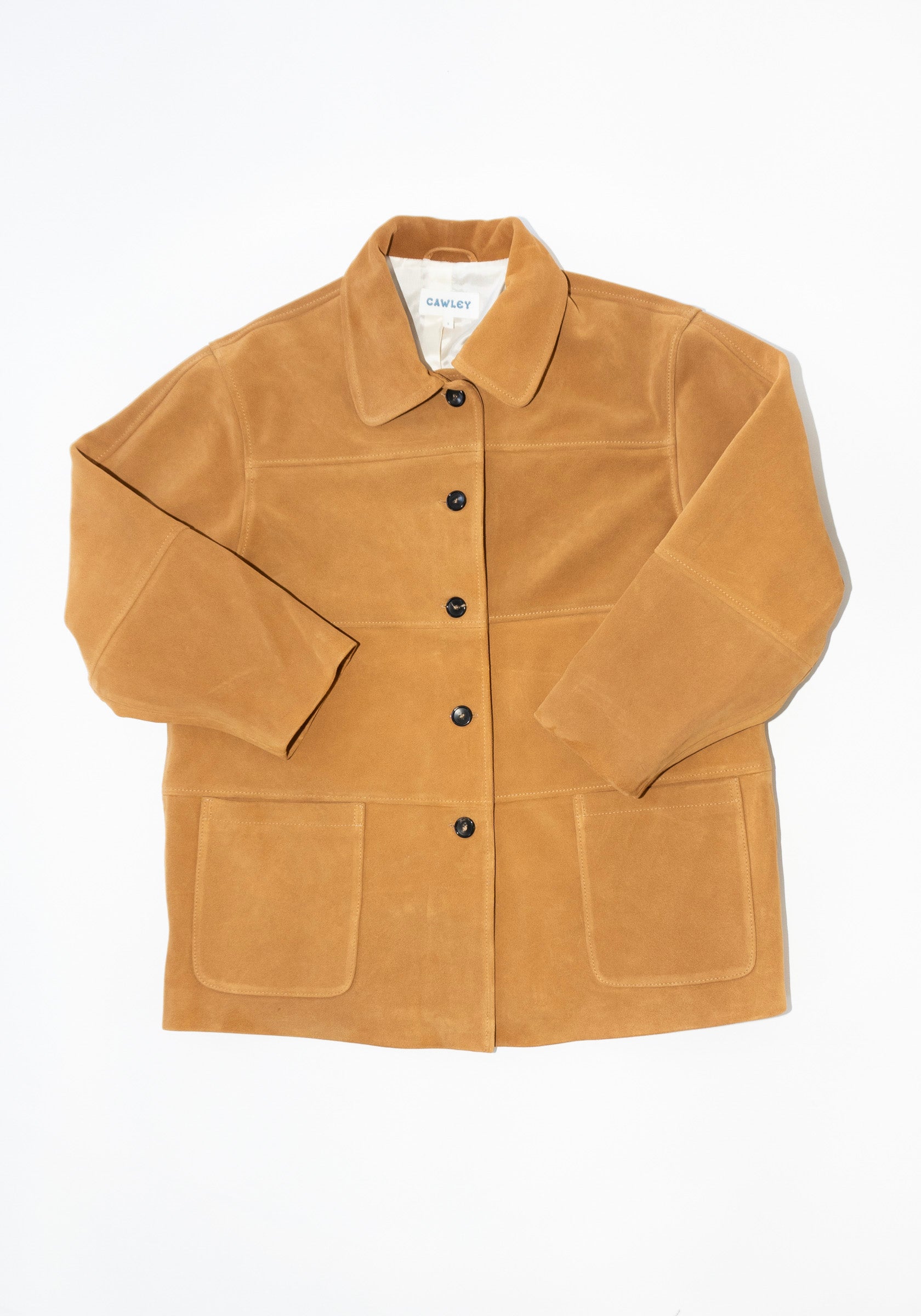 Cordera Panelled Quinn Jacket in Suede Morrocan Flame