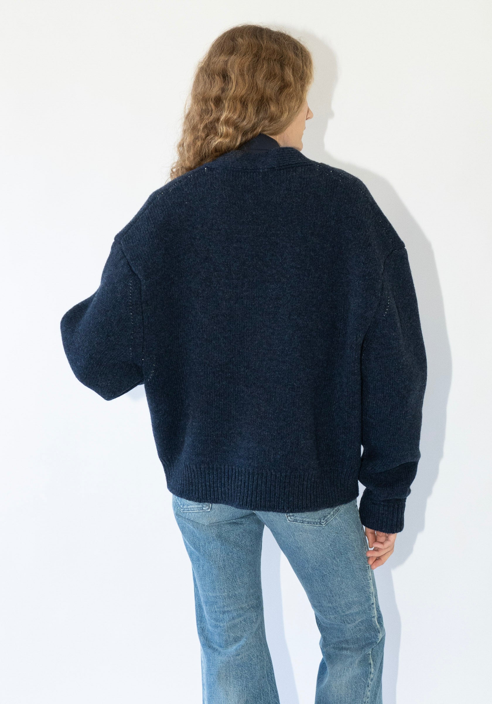 Wylie Cardigan Sweater in Navy
