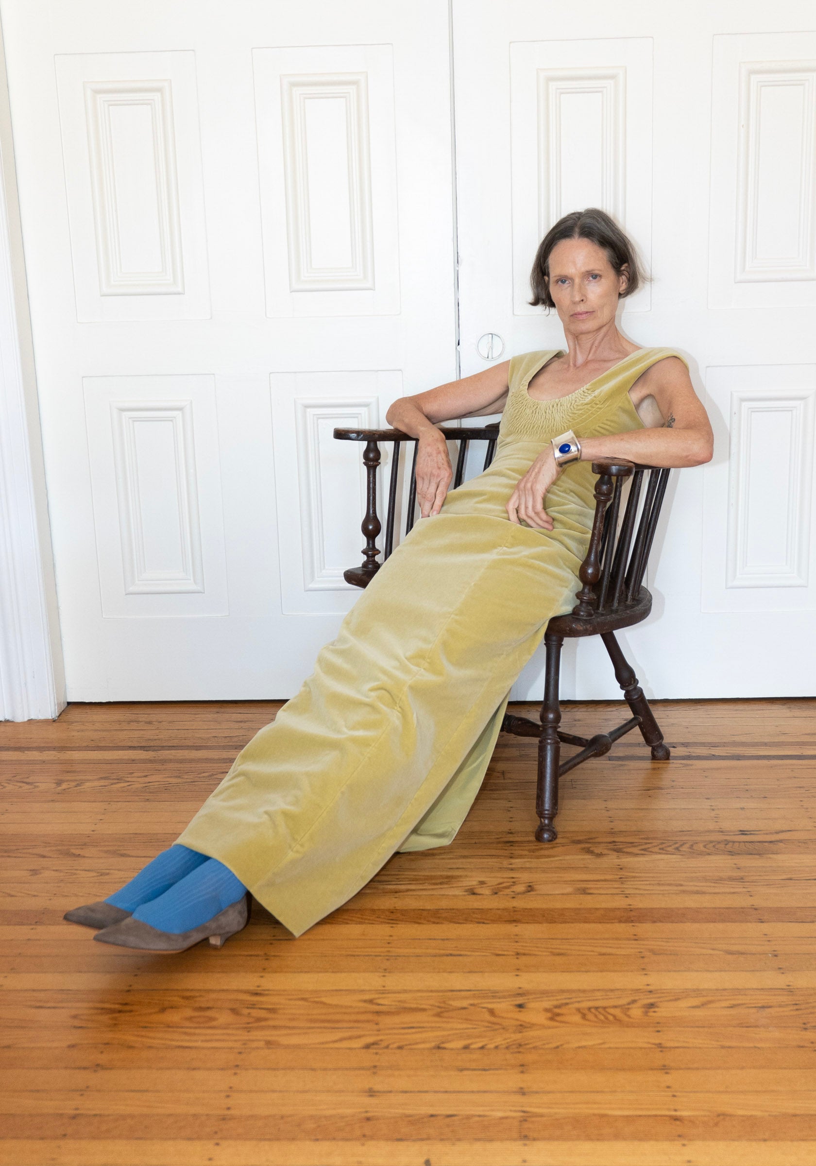 Colleen Allen Low U Dress in Celery