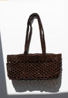 Cordera Wooden Beads Mini Bag in Brown

