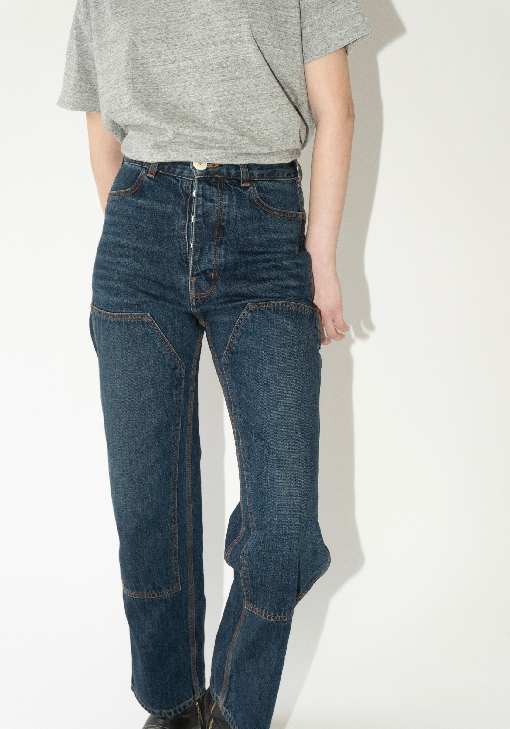 Jesse Kamm Patchwork Handy Pants in Medium Roast