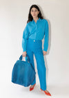 Jesse Kamm The Big Bag in Electric Blue Lacquer
