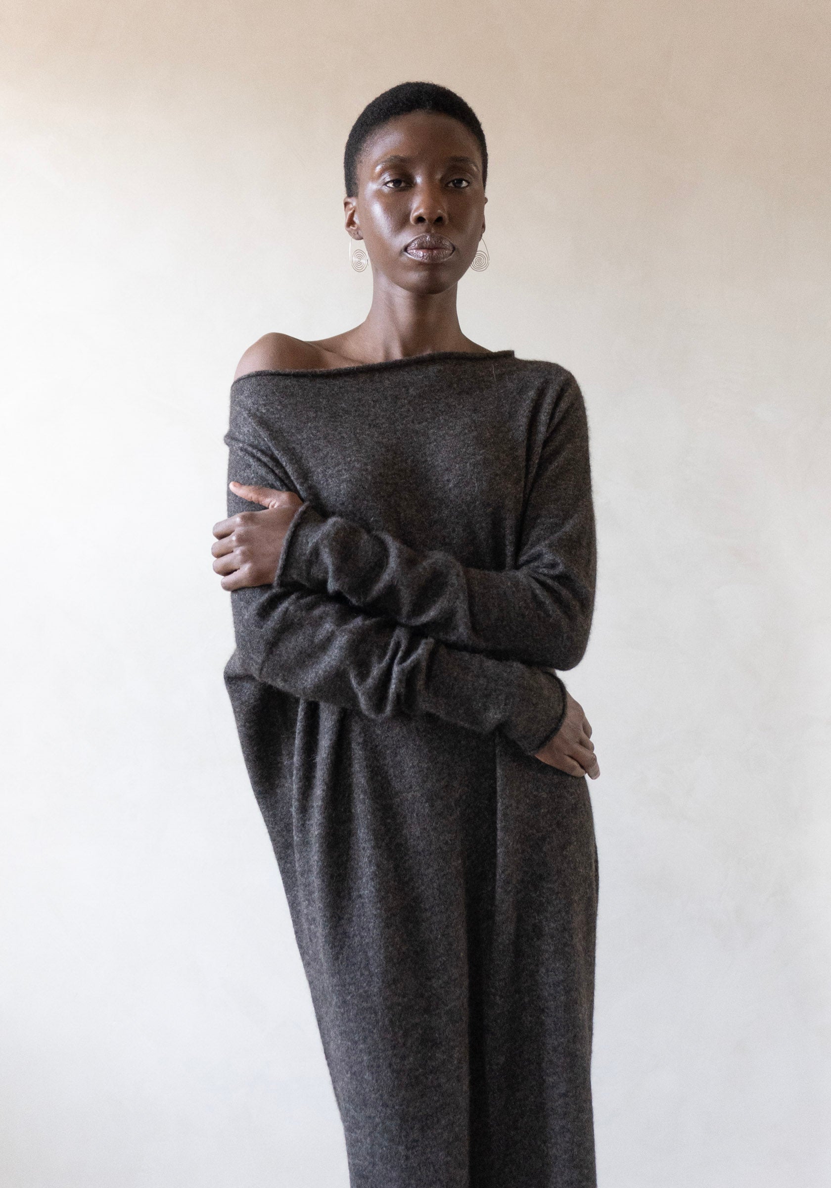 Askew Dress in Blackened