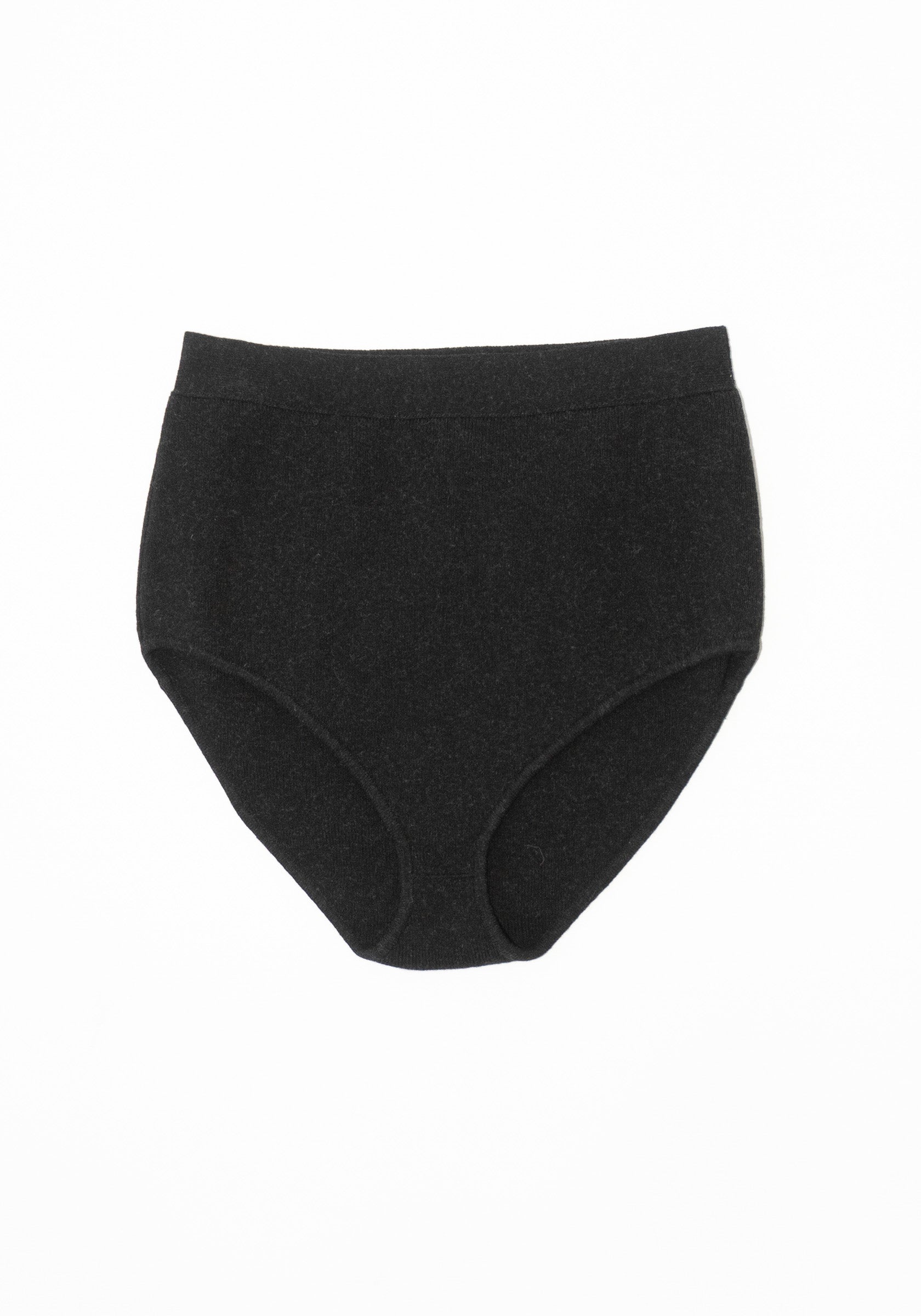 Rib Brief in Black Melange