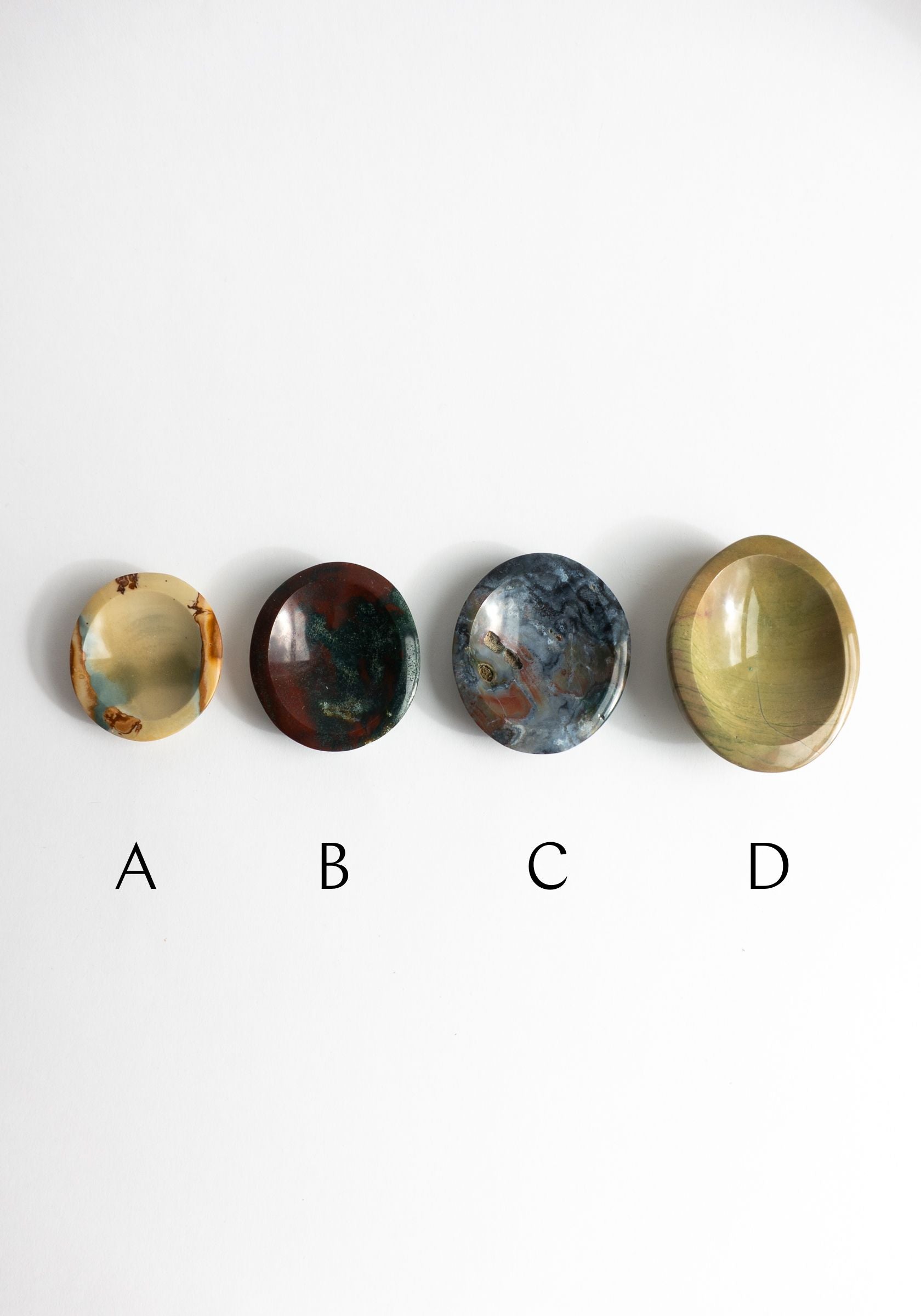 Assorted Jasper Stone Dishes