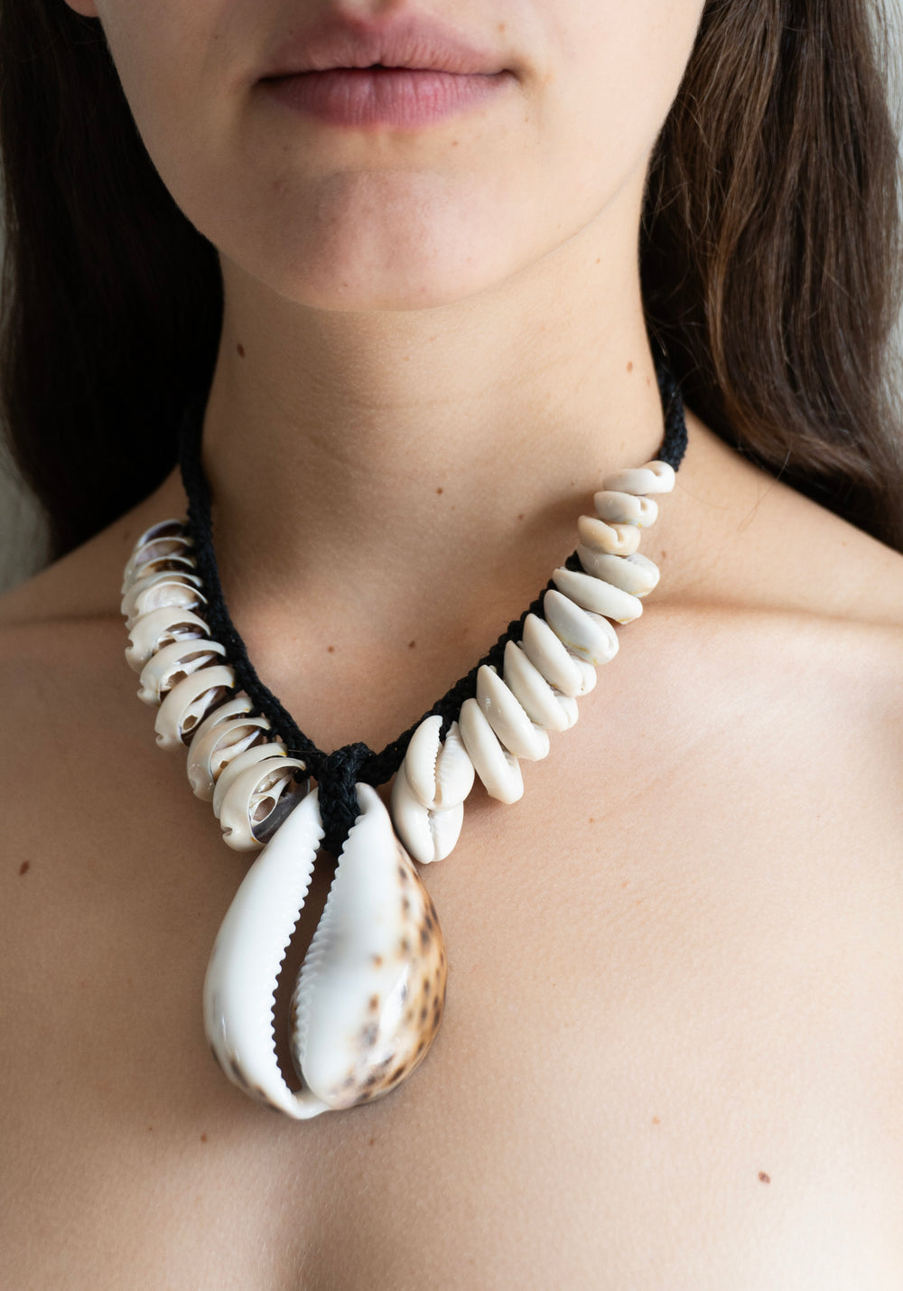 Puka Shell Necklace on Black Hemp Cord