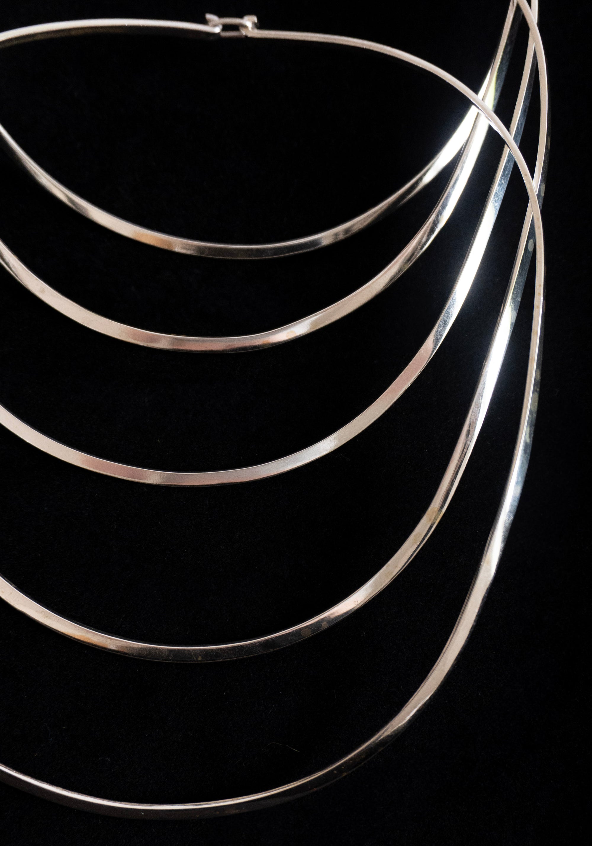 Vintage Sterling Silver Collar Necklace