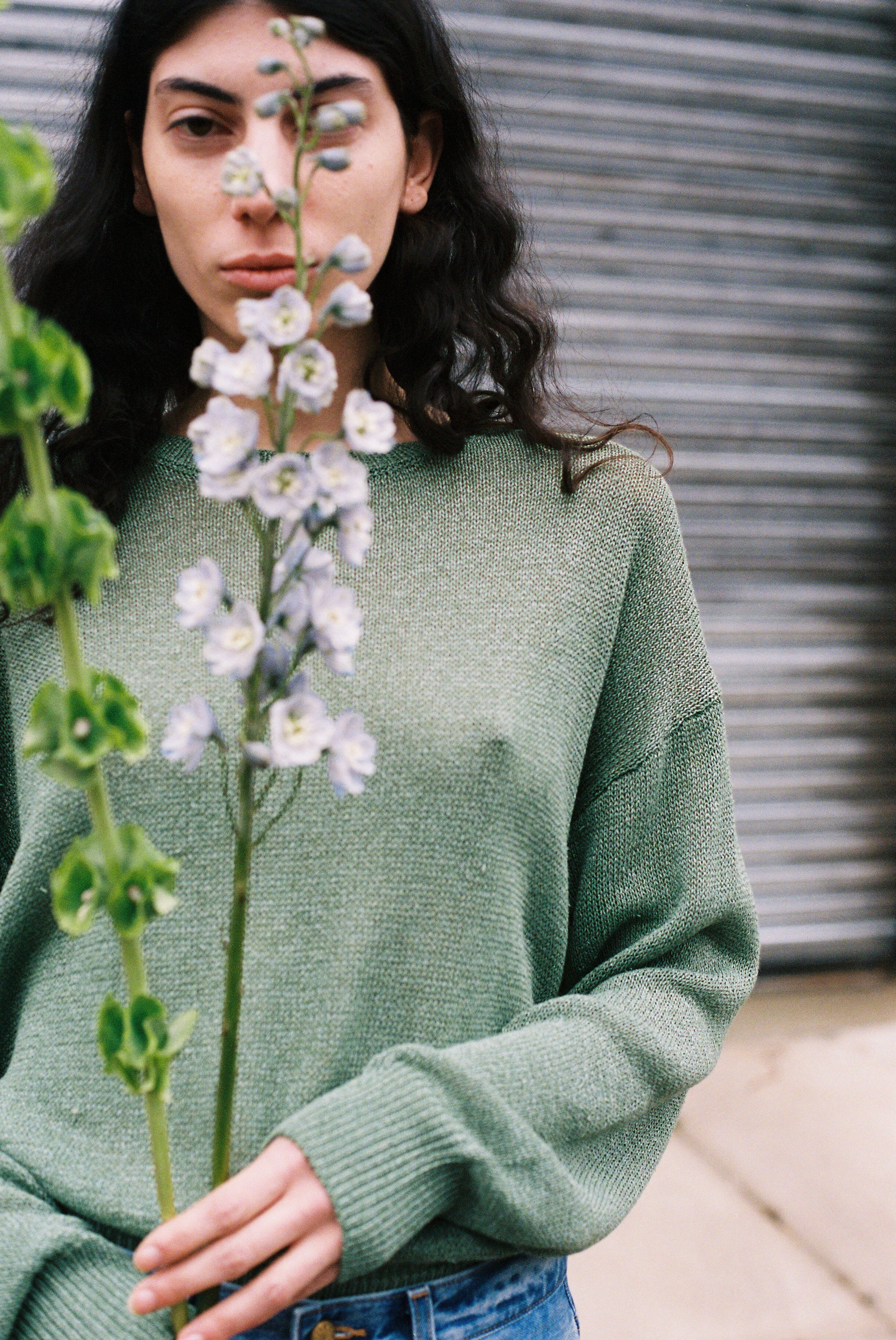Oversized Washi Paper Sweater in Sauge