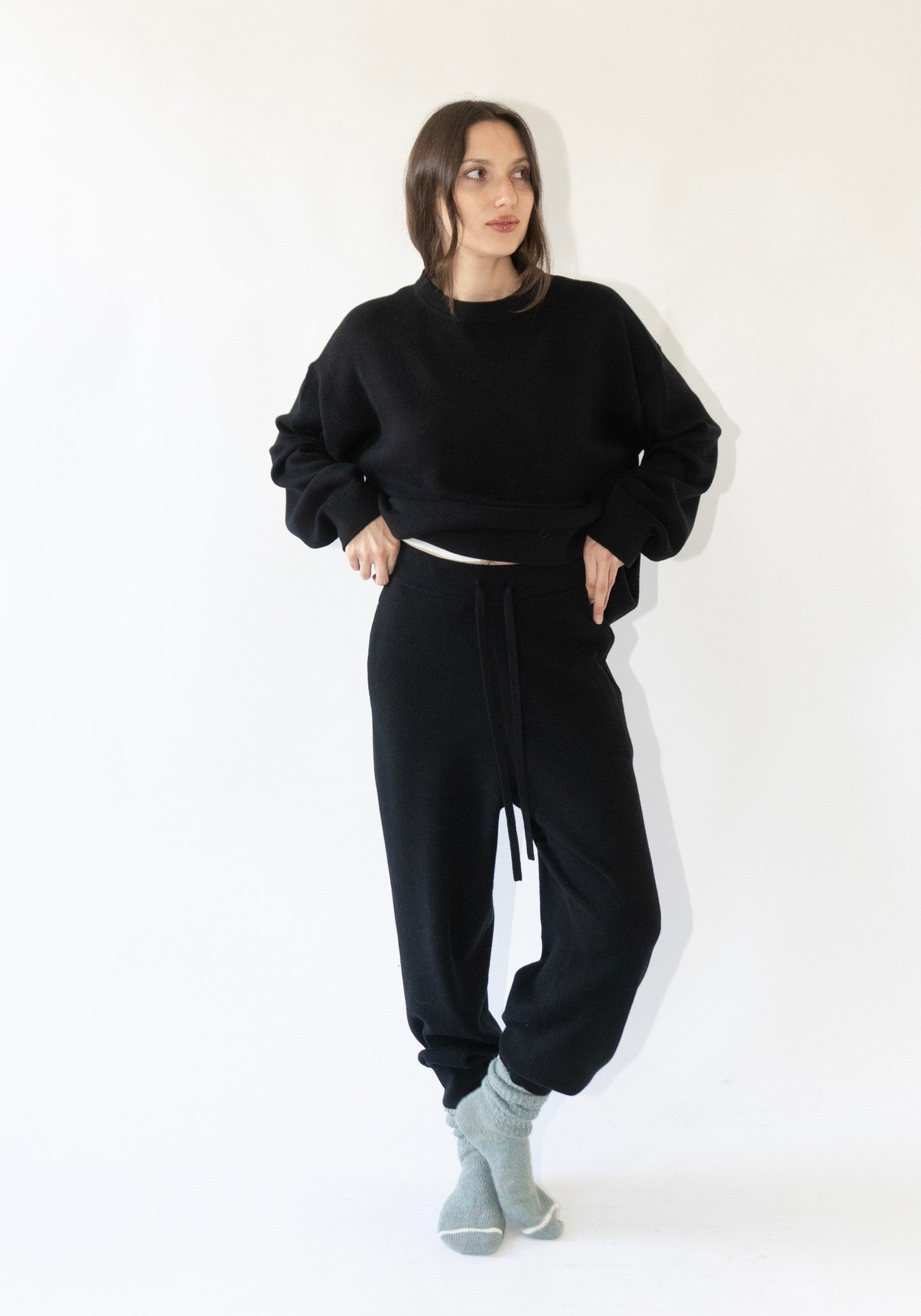 Sayaka Davis Knit Sweatpants in Black