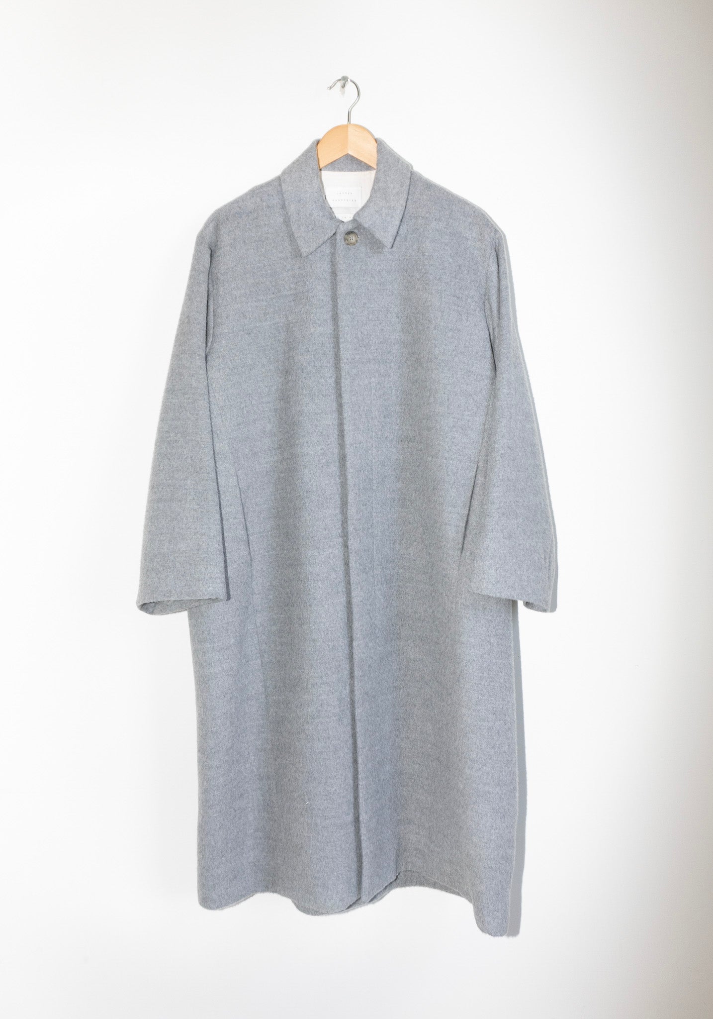 Lauren Manoogian Brushed Car Coat in Light Grey