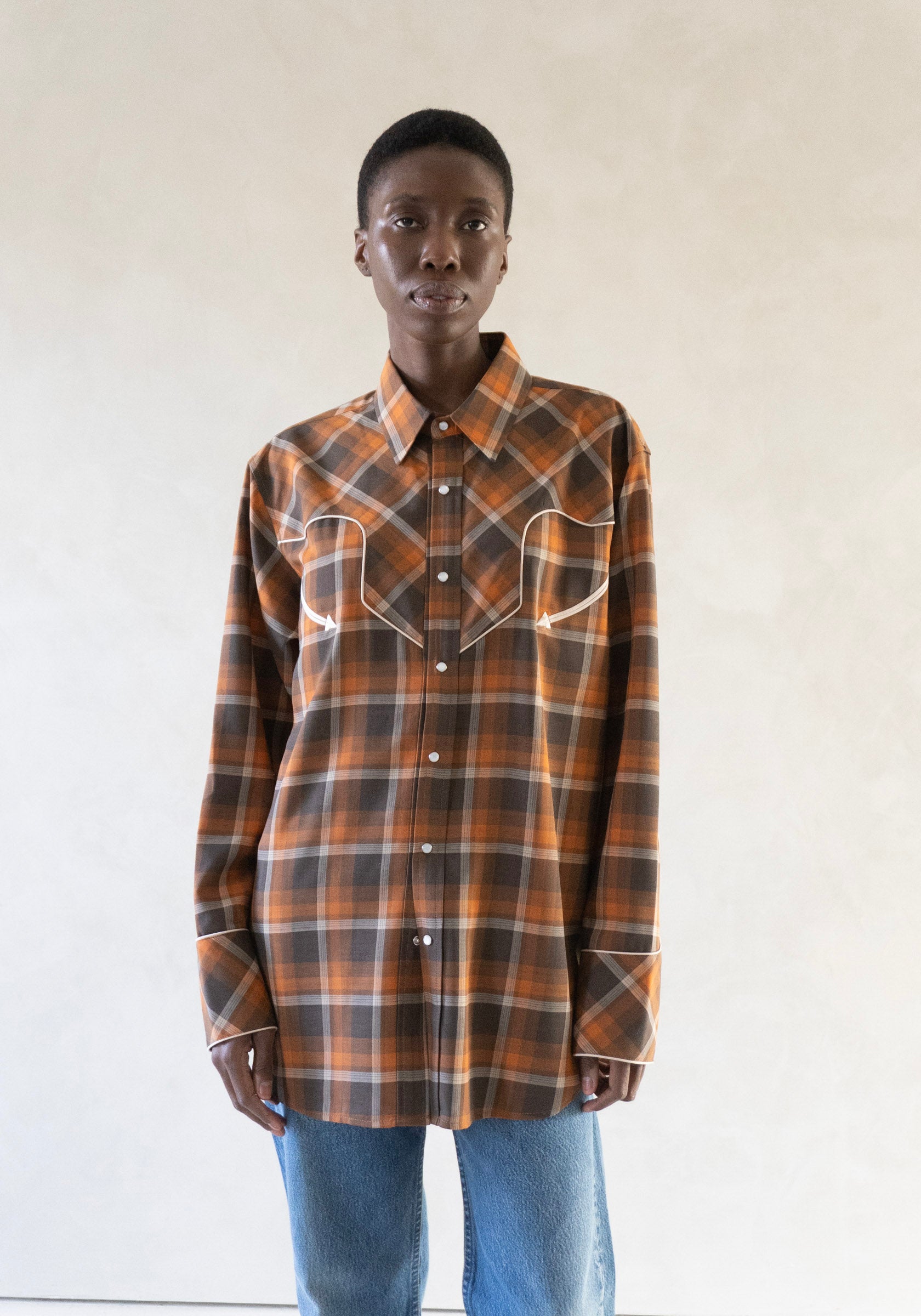 6397 Western Shirt in Red Rock