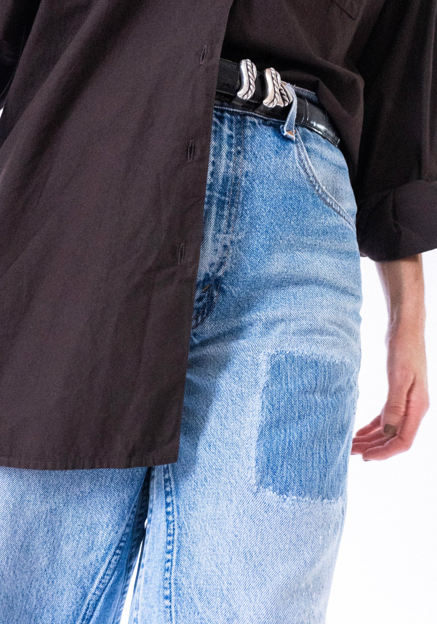 Vintage Reworked Culotte Jean in Indigo