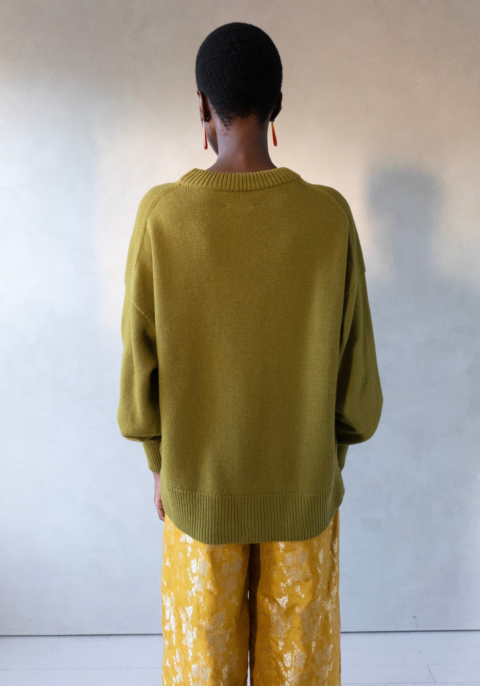 Cordera Merino Wool Oversized Sweater in Woodbine