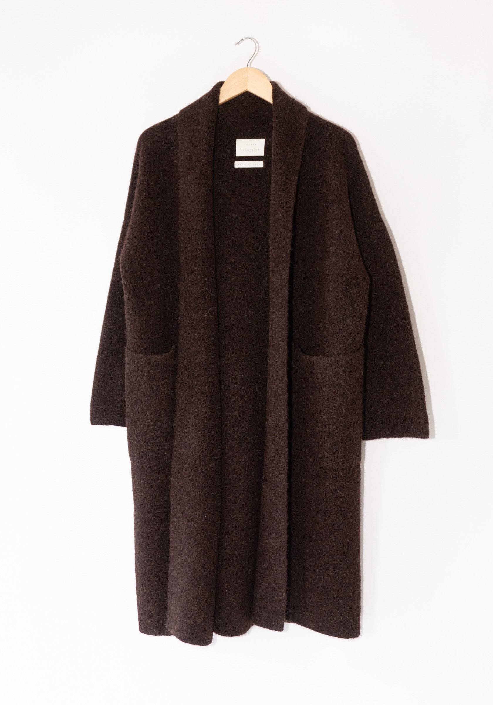 Lauren Manoogian Double Face Long Coat in Merlot