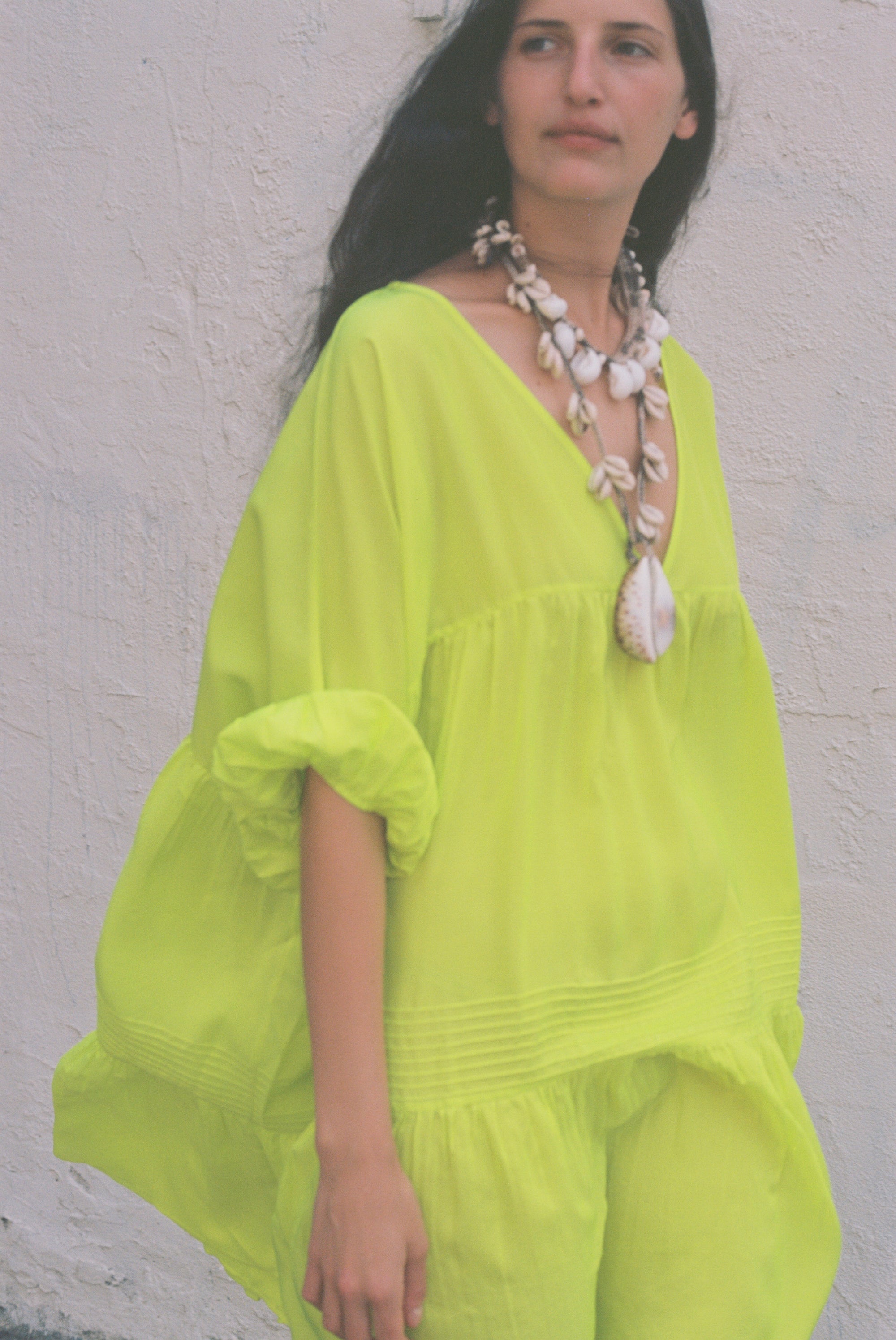 Airi Mini Dress in Fluoro Yellow