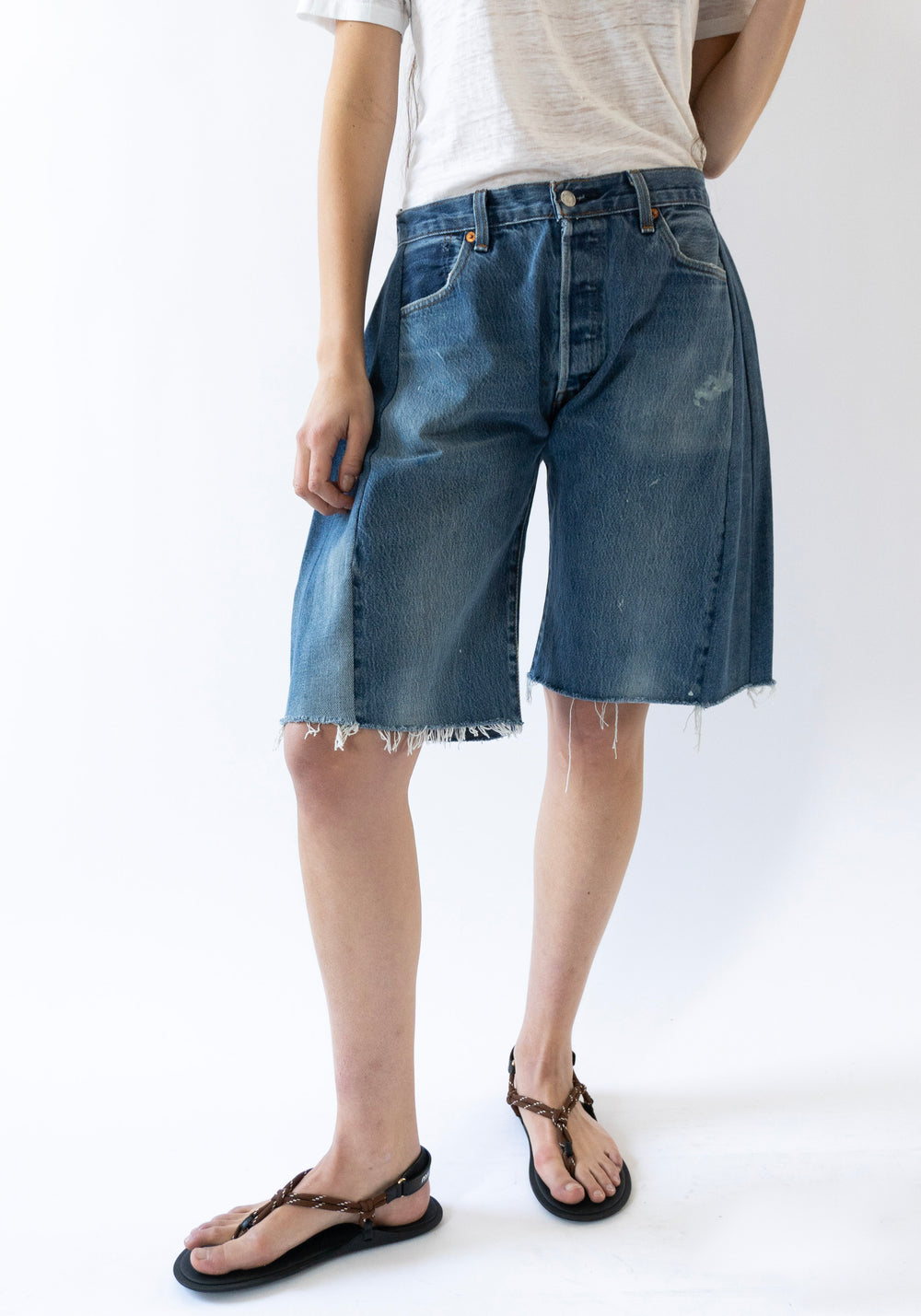 B Sides Vintage Lasso Jean Shorts in Indigo