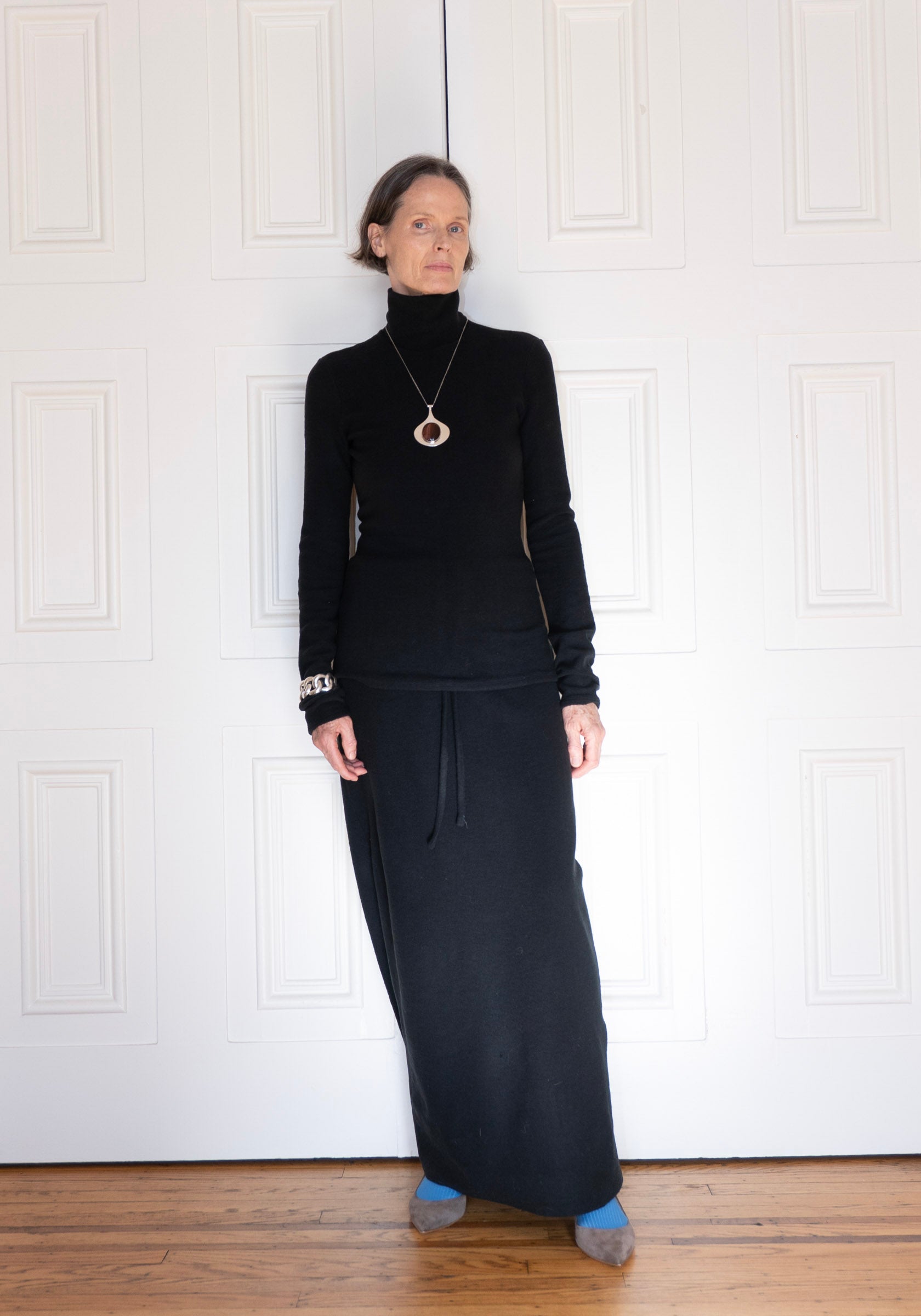 Colleen Allen Keyhole Turtleneck in Black