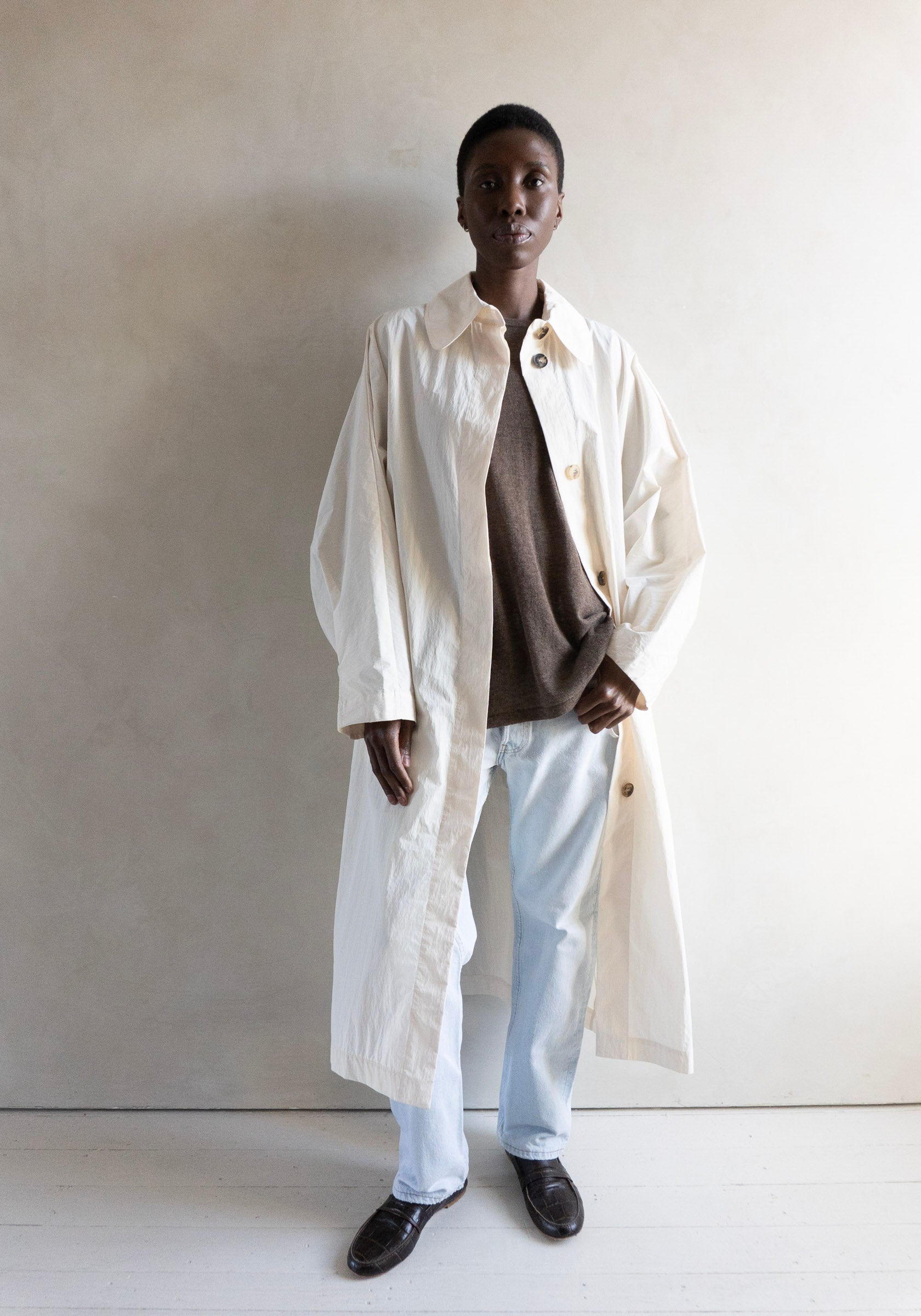 Batwing Trench in Cream