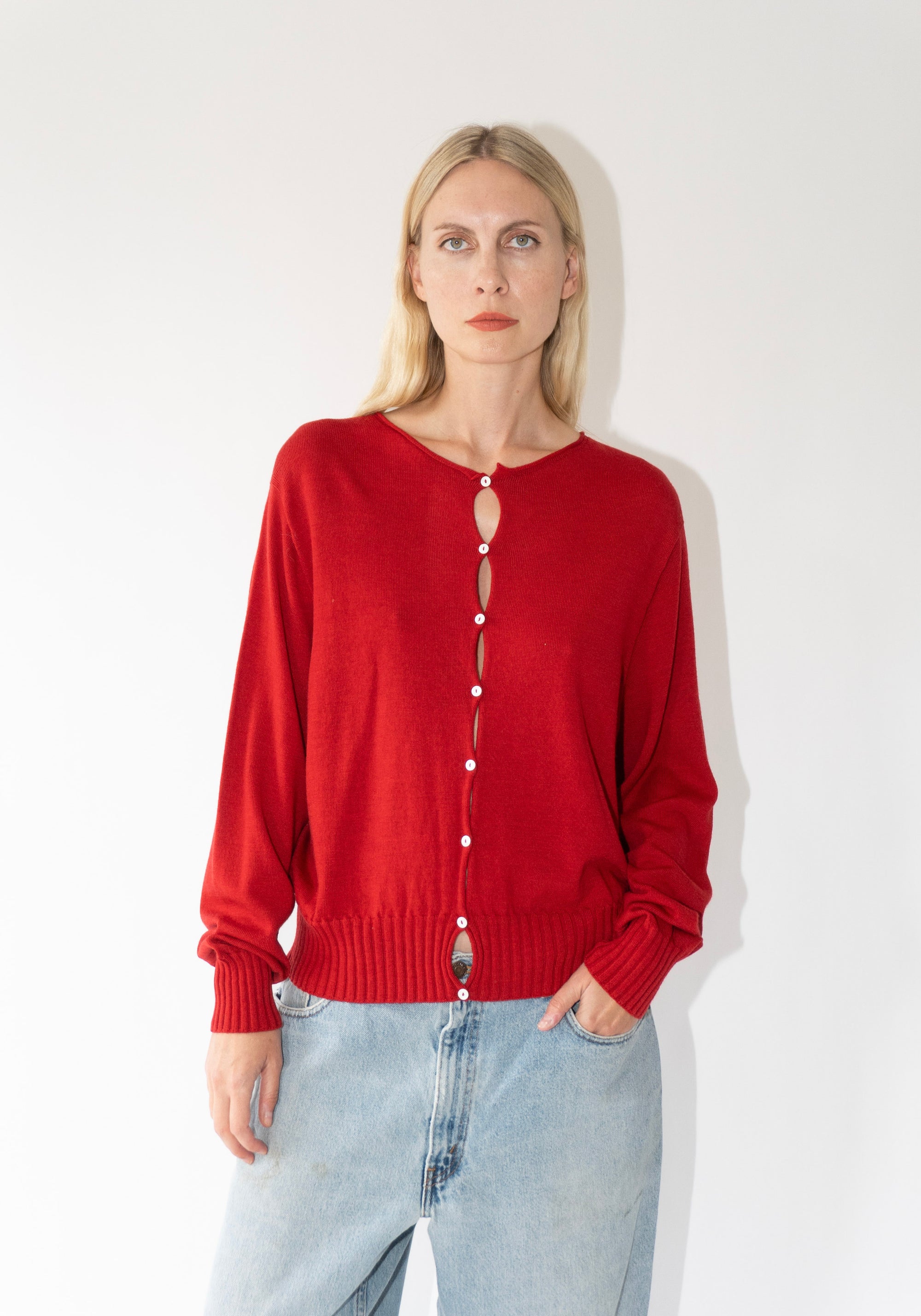 Francie Anni Cardigan in Cherry