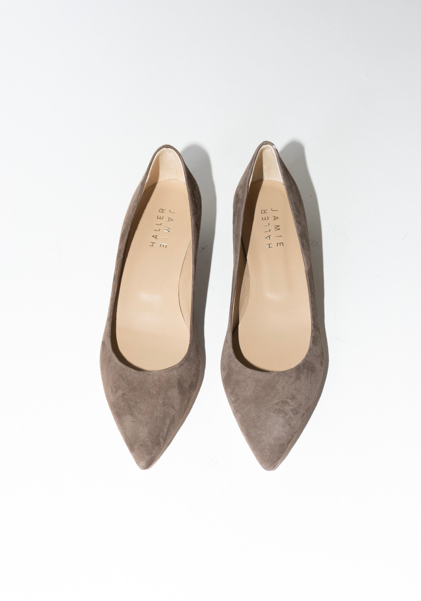 Jamie Haller Kitty Point Heel in Taupe