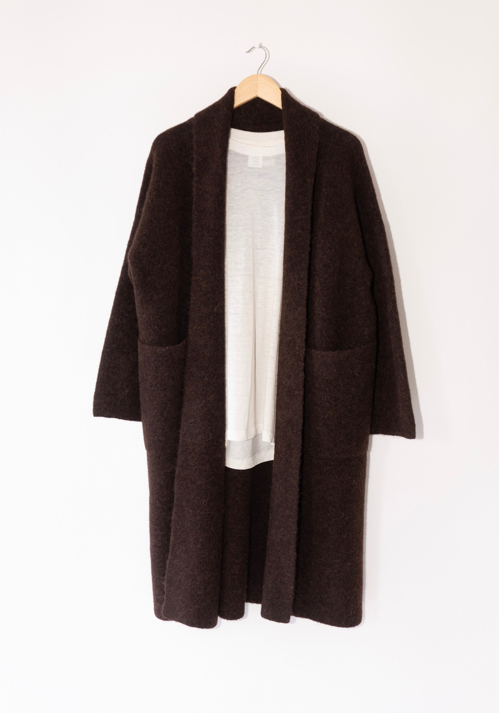 Lauren Manoogian Double Face Long Coat in Merlot