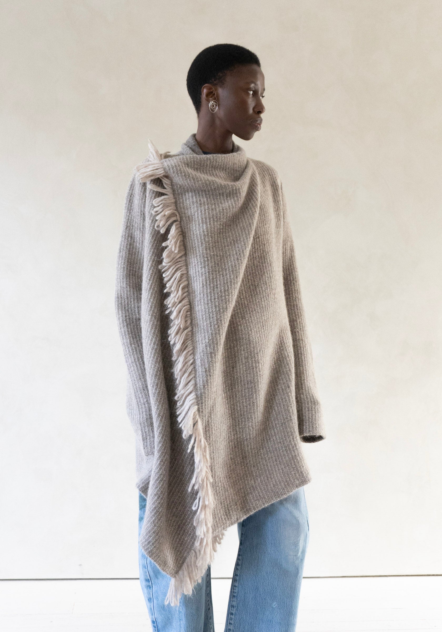 Knitweave Coat in Oatmeal