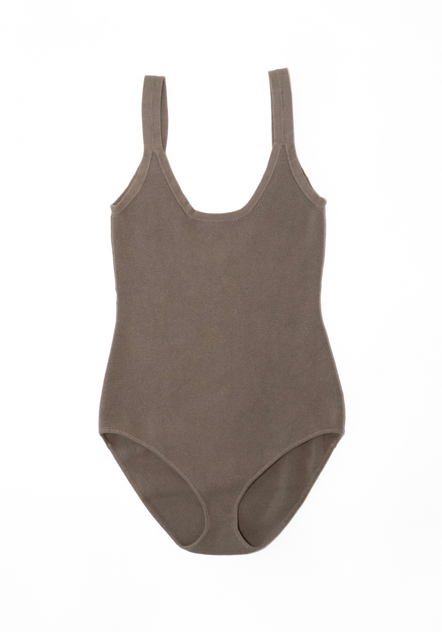 Rib Bodysuit in Earth