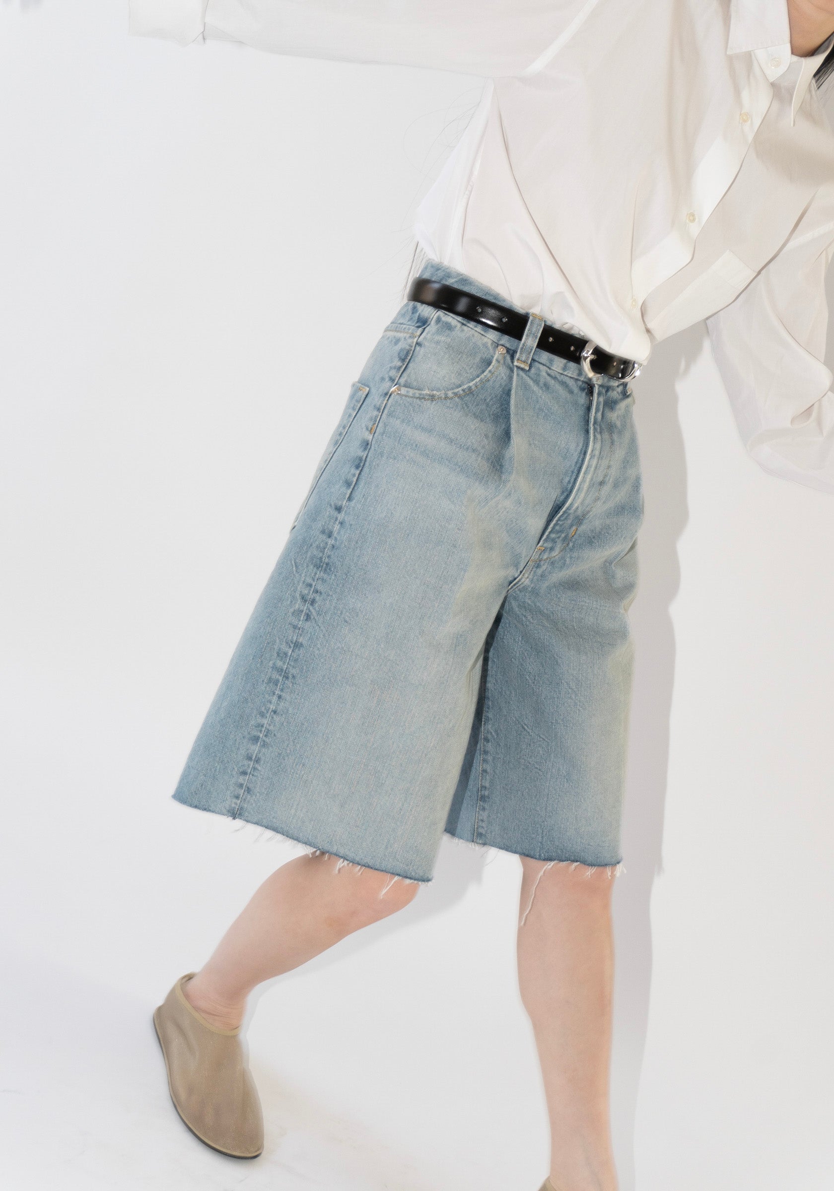 RÙADH Baggy Nola Shorts in Ainslie Wash