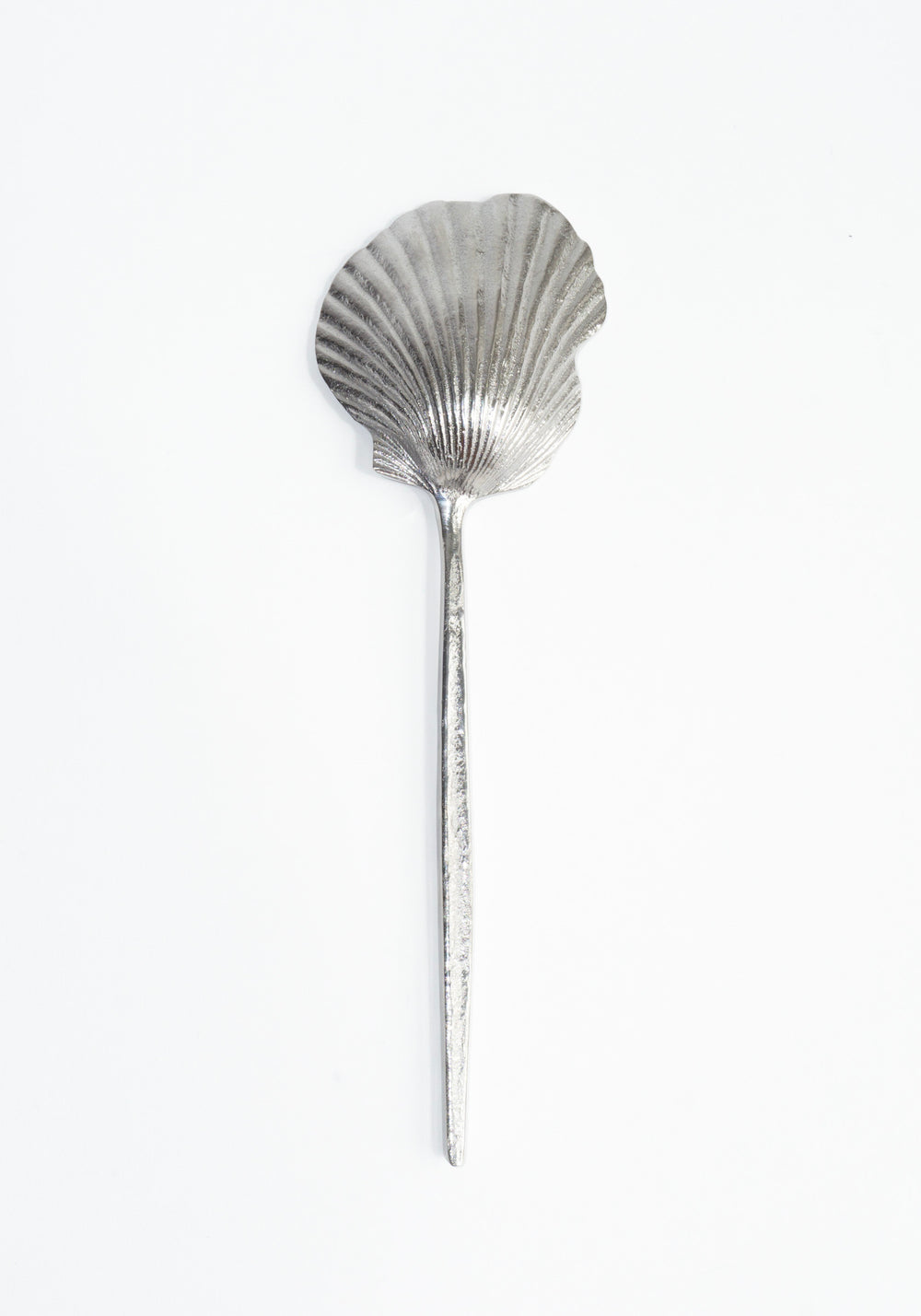 Shelton Metal Shell Serving Spoon in Silver