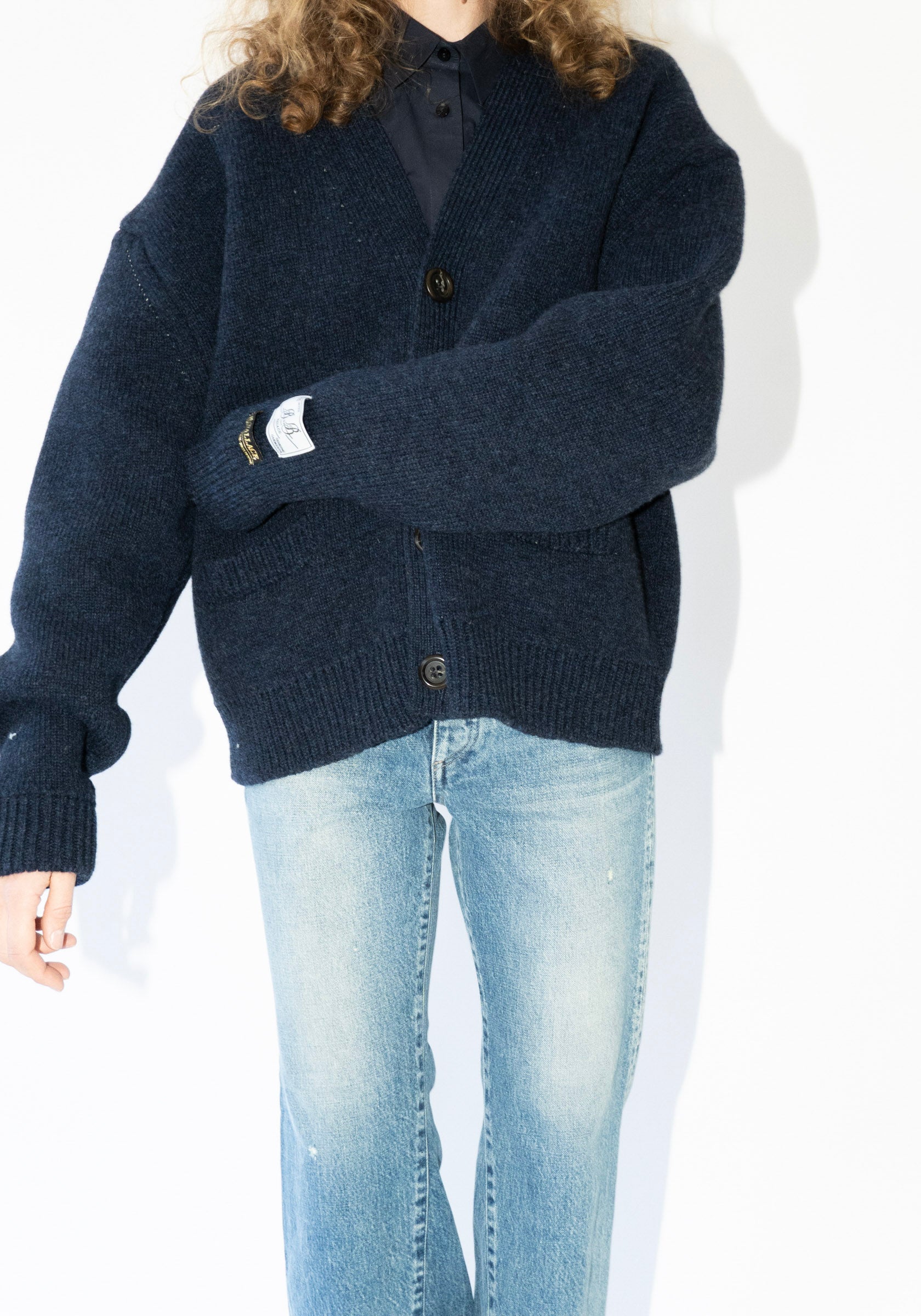 Wylie Cardigan Sweater in Navy