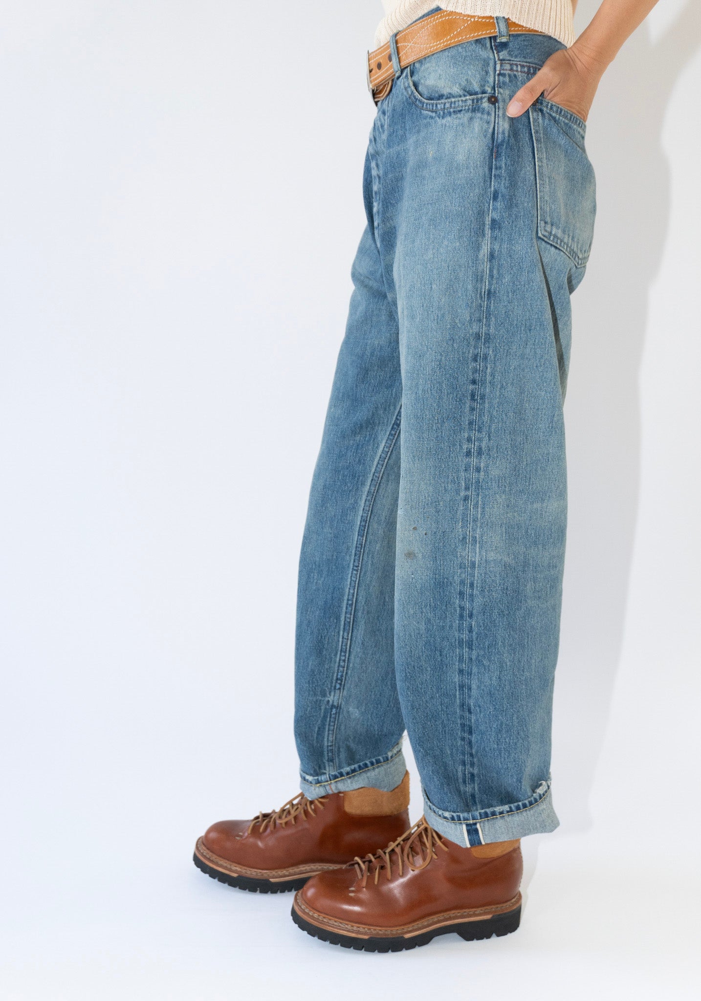 Baggy Cut Jean in Light Vintage