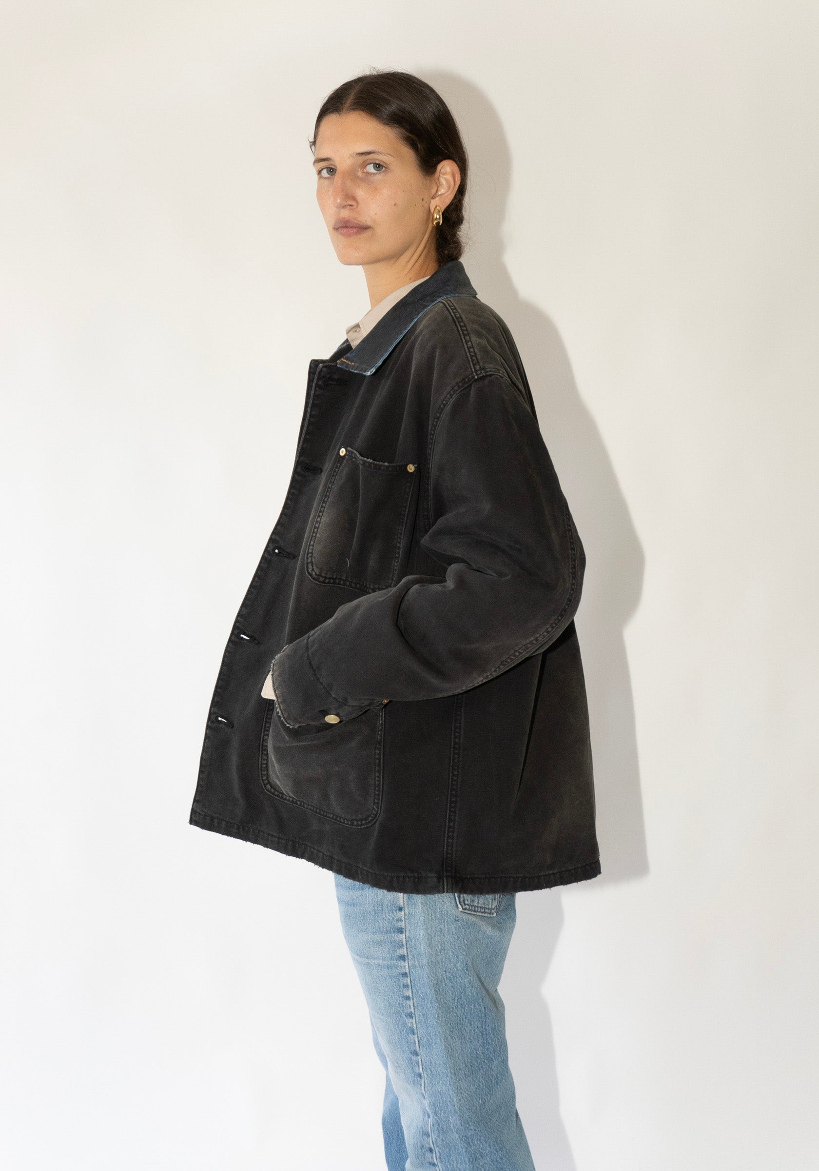 Chore Coat in Washed Black