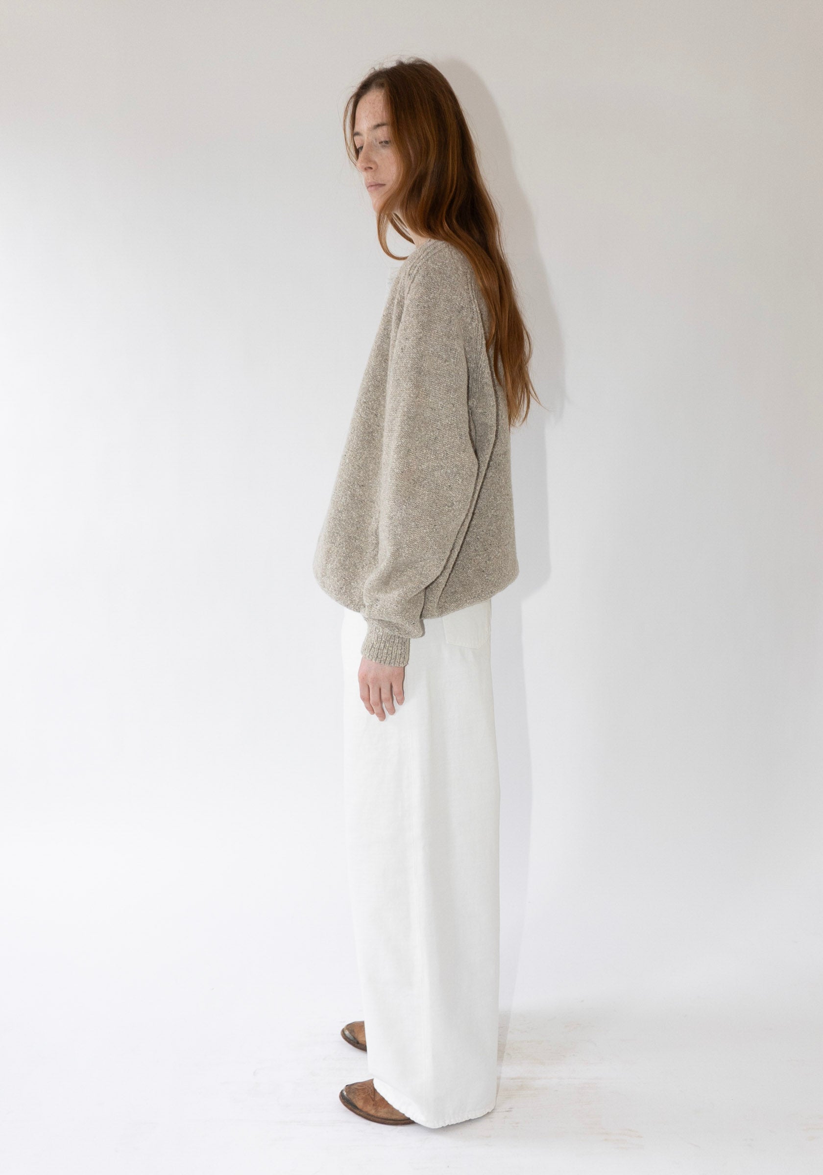 Sour V Neck Top in Ingra Sand