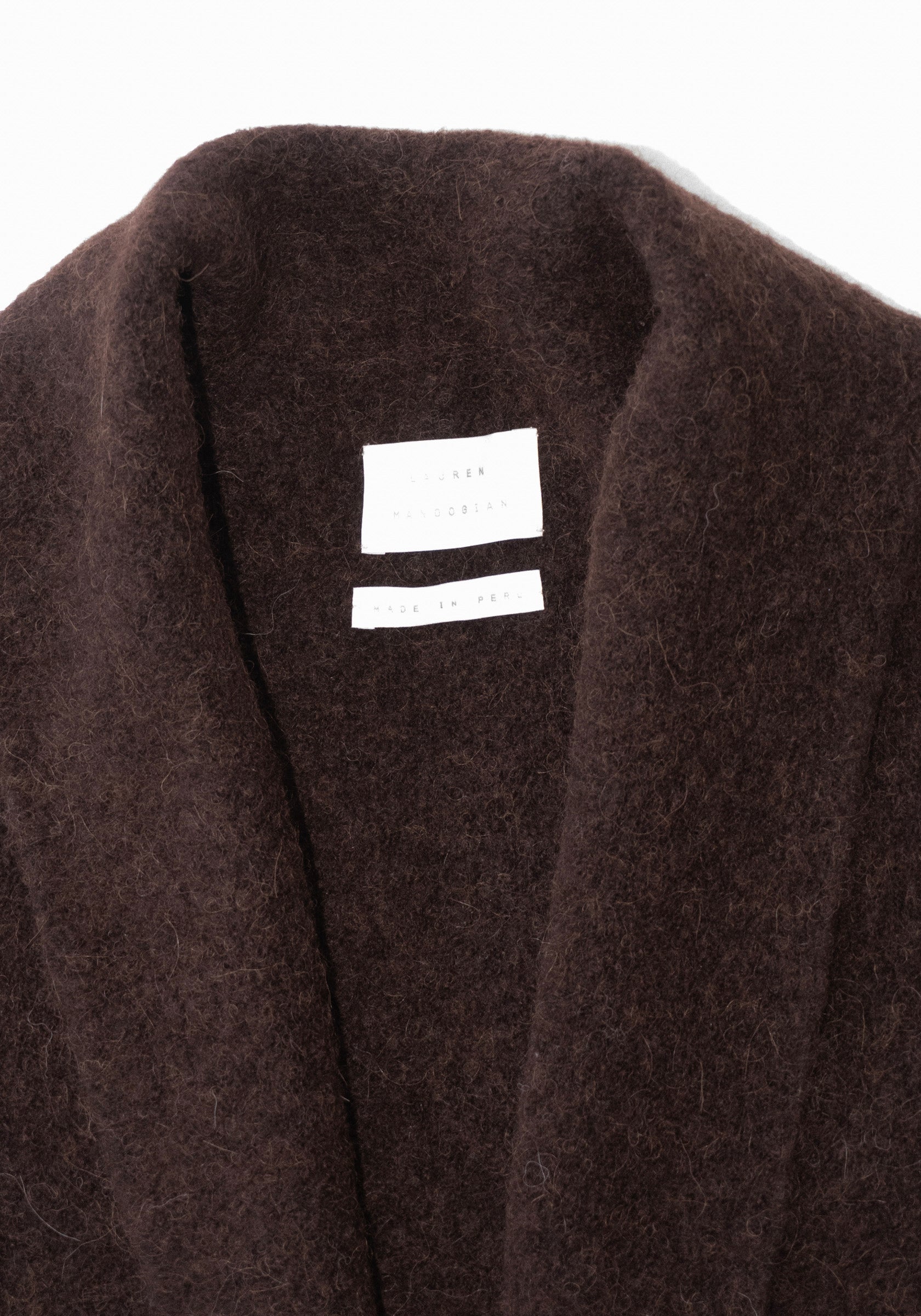 Lauren Manoogian Double Face Long Coat in Merlot