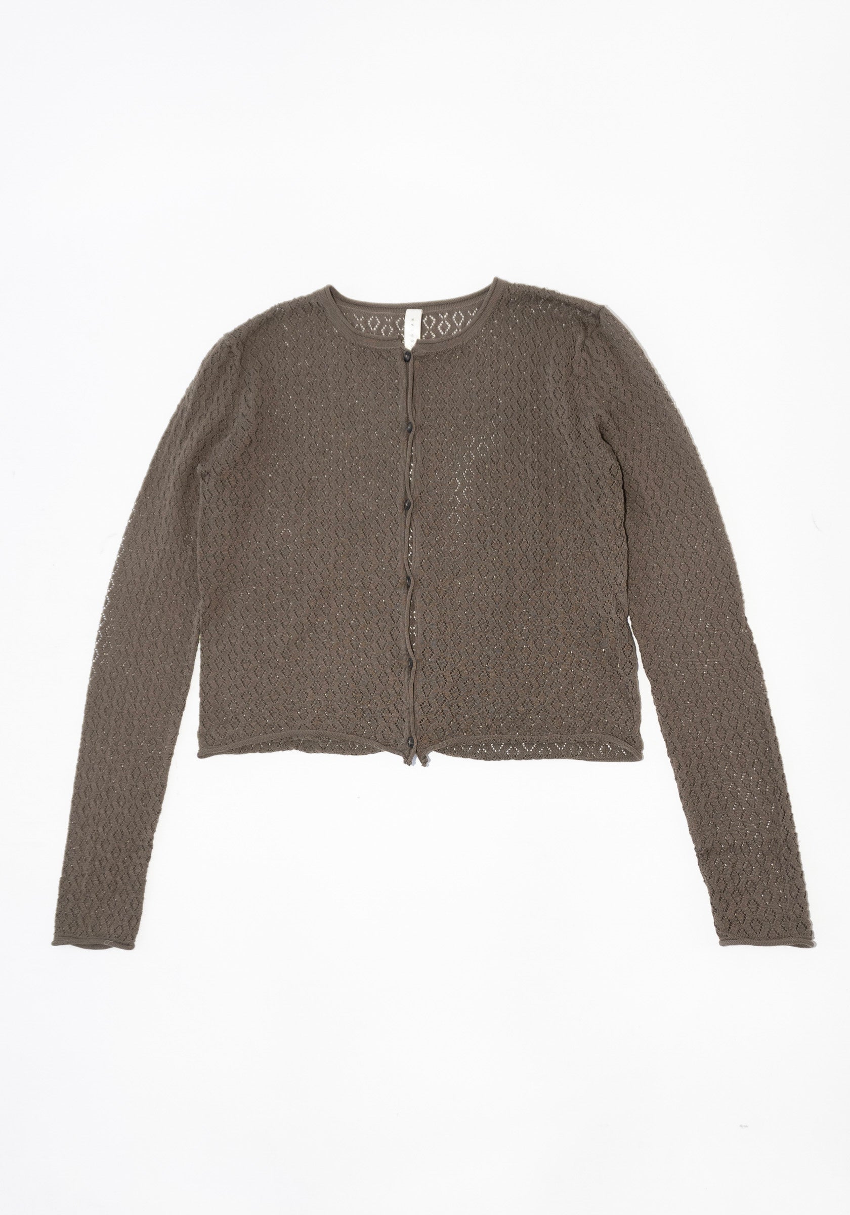 Pointelle Cardigan in Earth