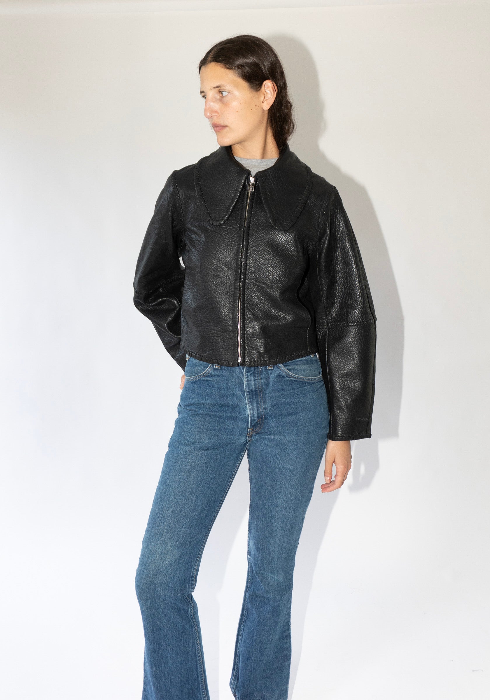 By Malene Birger Rowani Leather Coat in Black