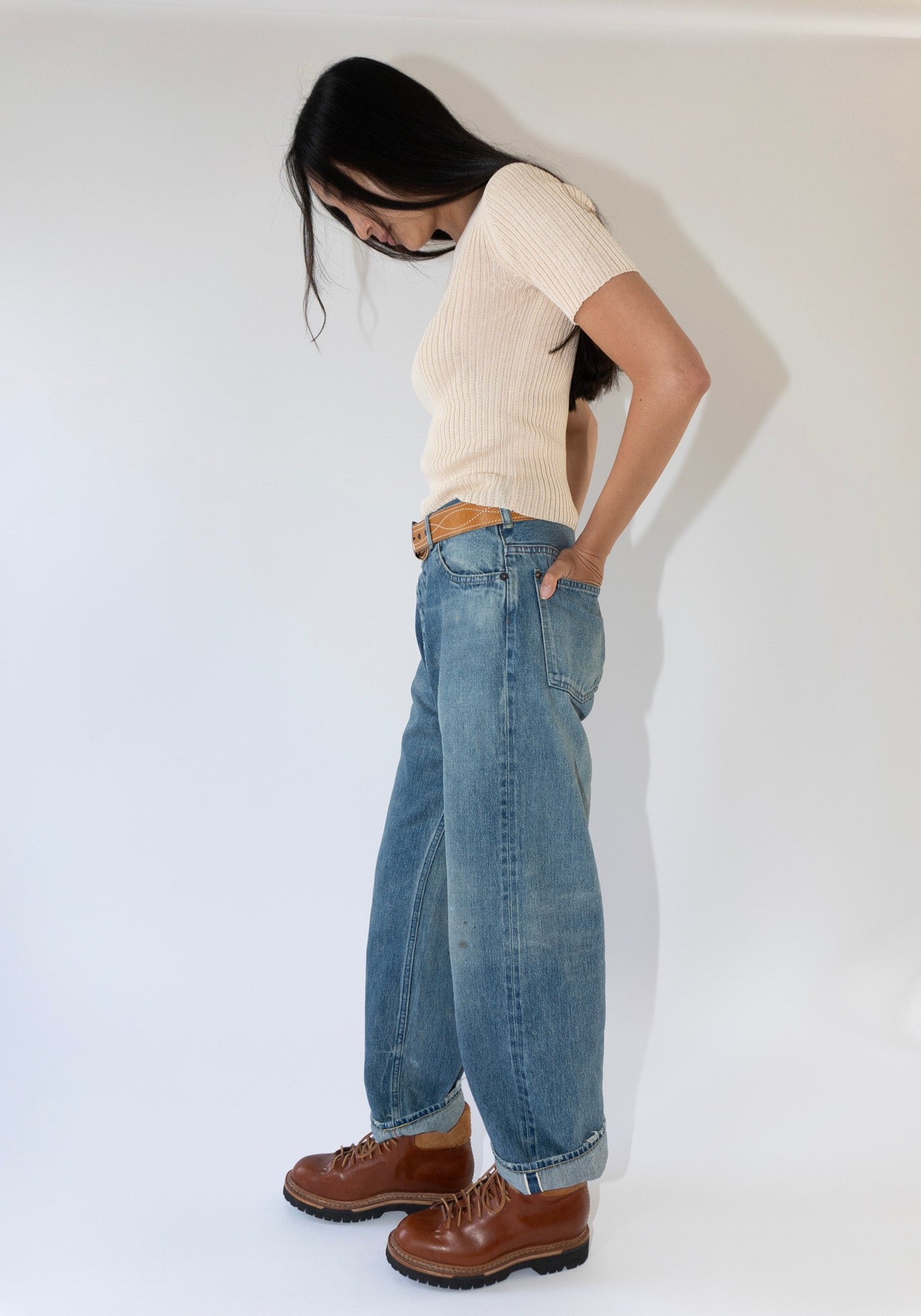 Baggy Cut Jean in Light Vintage