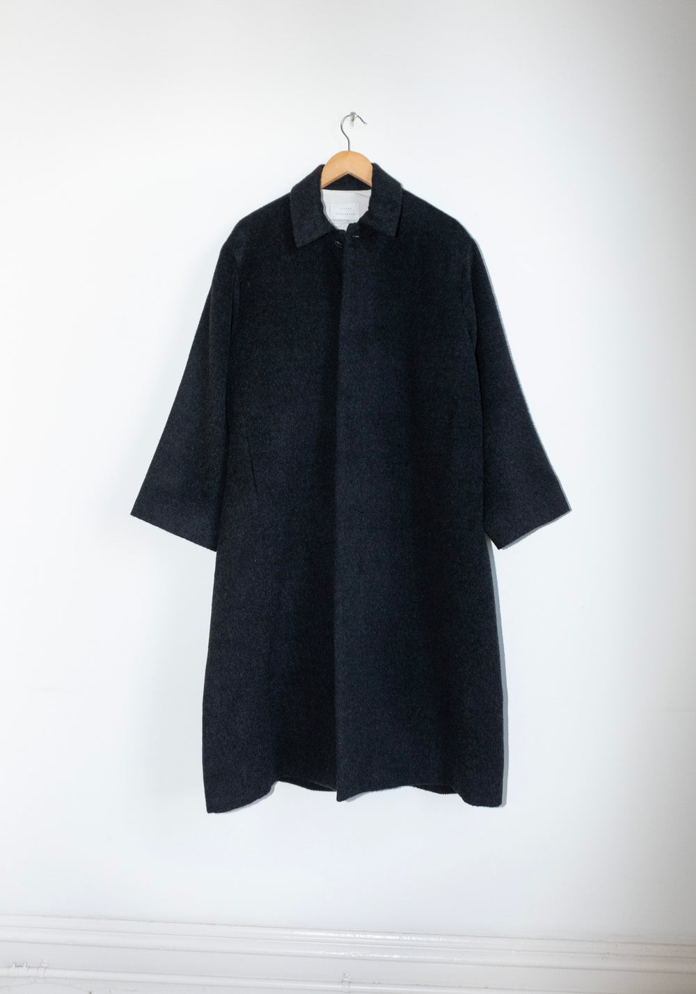 Lauren Manoogian Brushed Car Coat in Black Melange