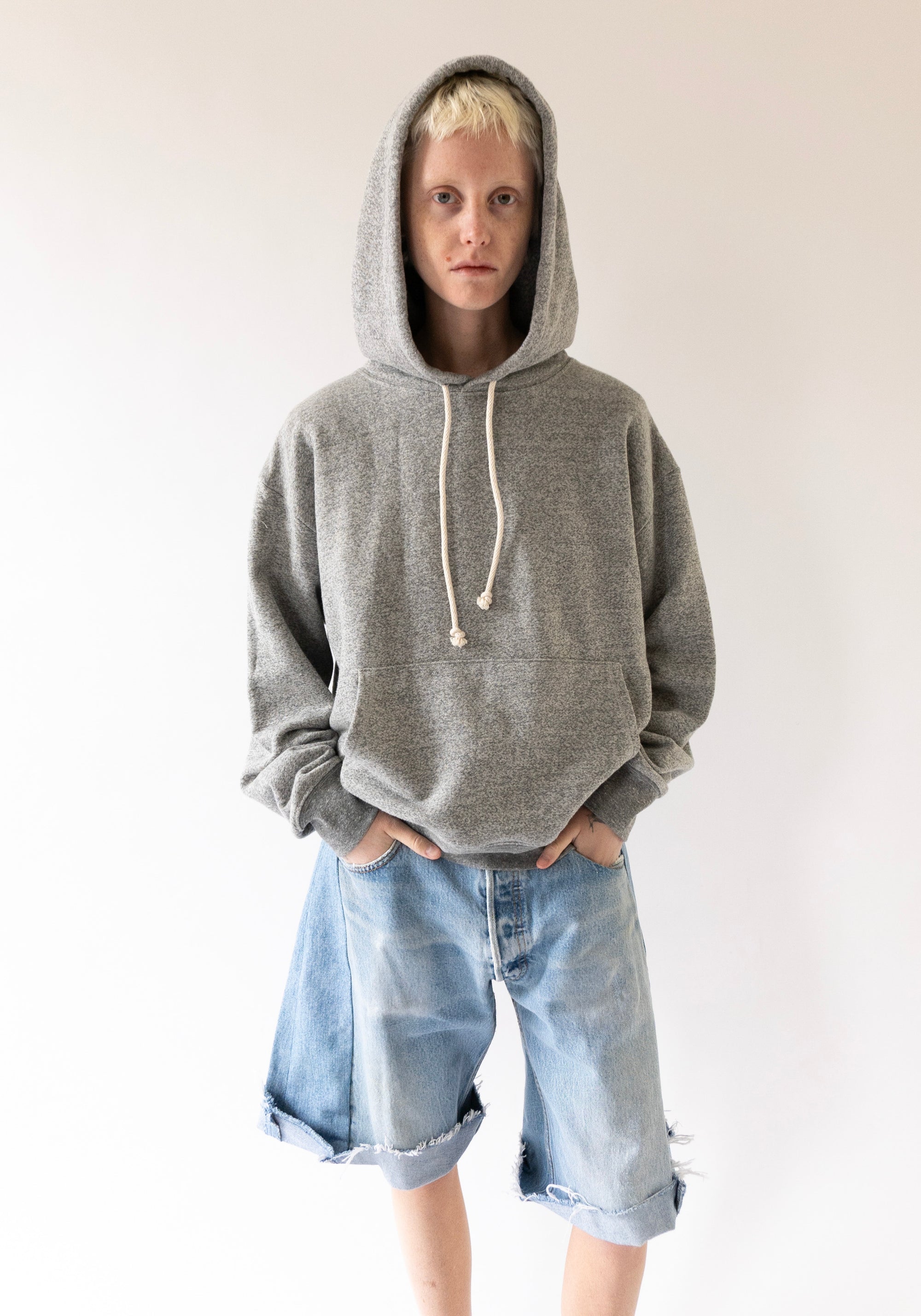 Grey Baggy Short Sleeve Hoodie – Plain Clothing Store