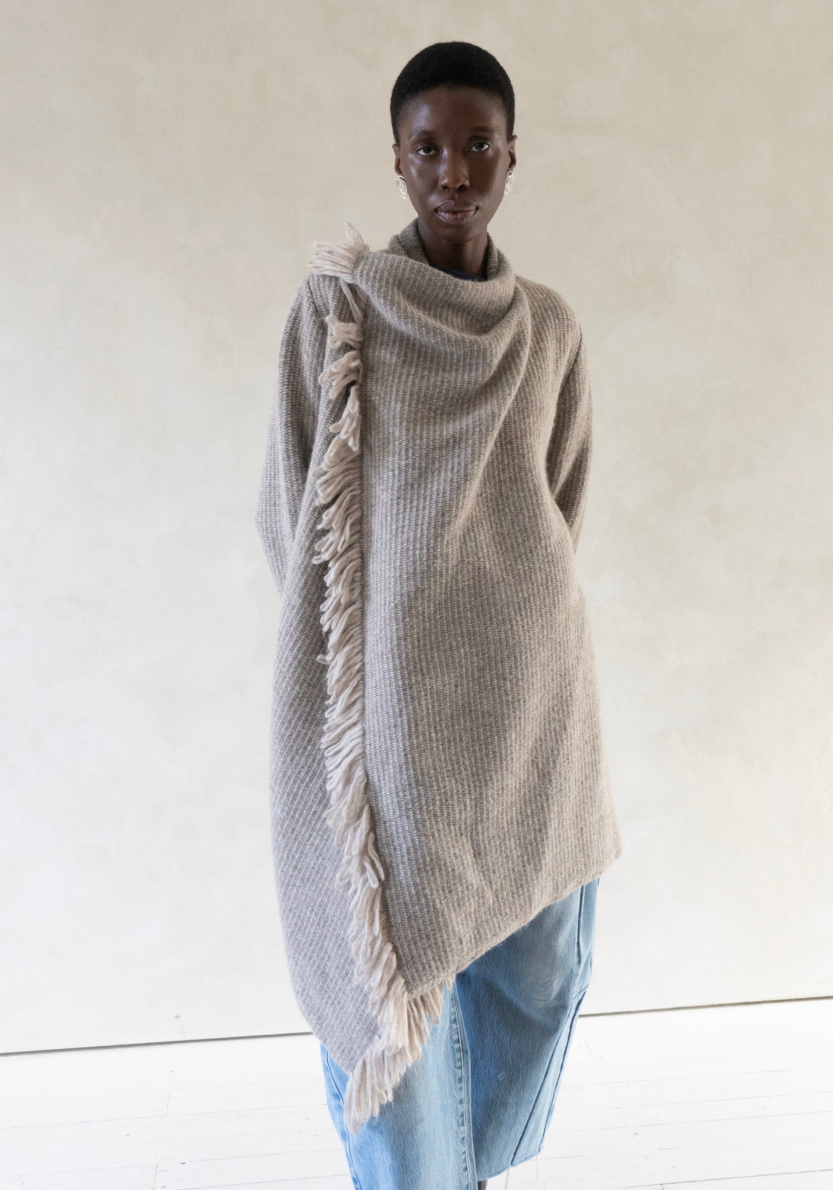 Knitweave Coat in Oatmeal