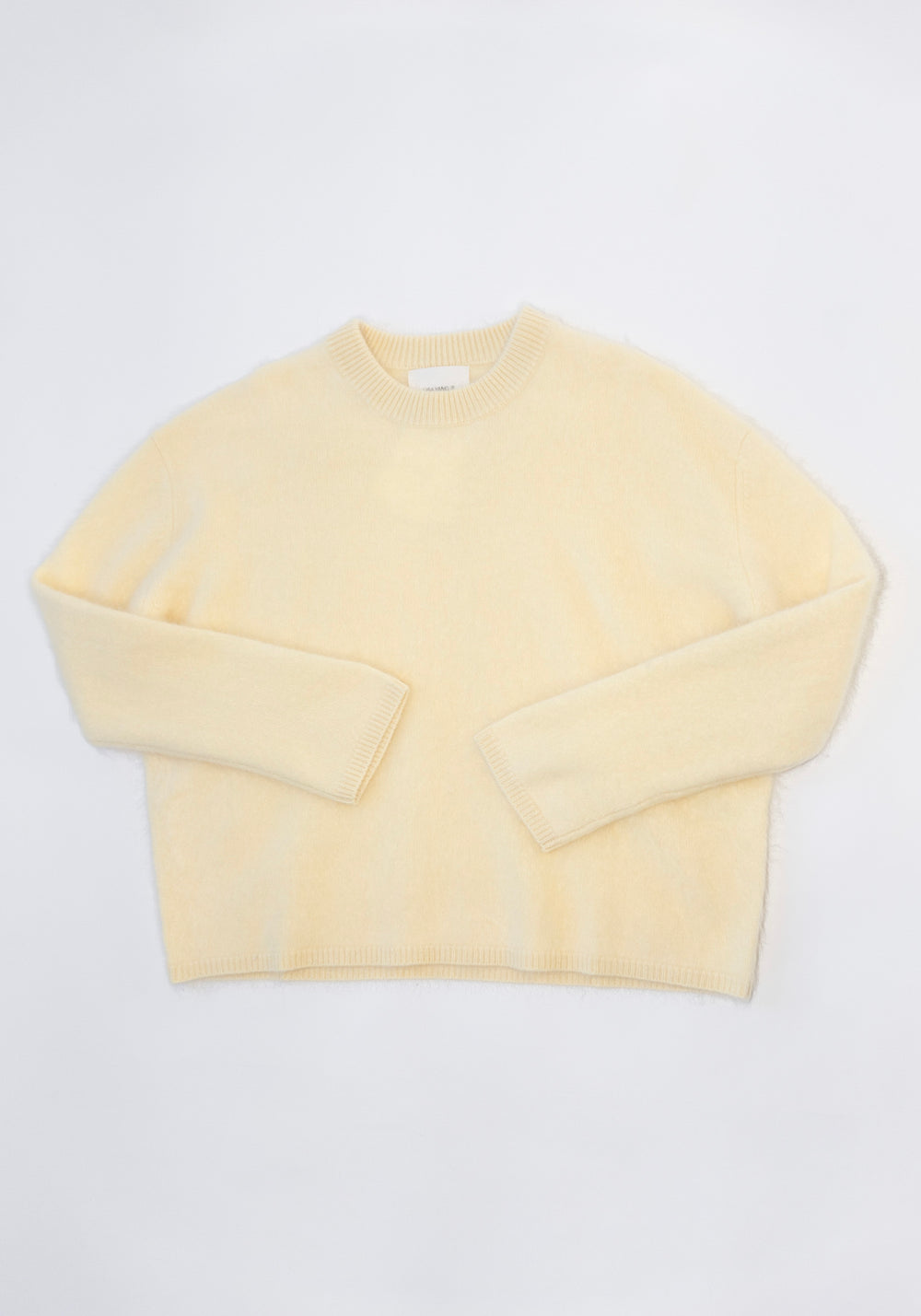 Natalia Brushed Cashmere Sweater in Butter