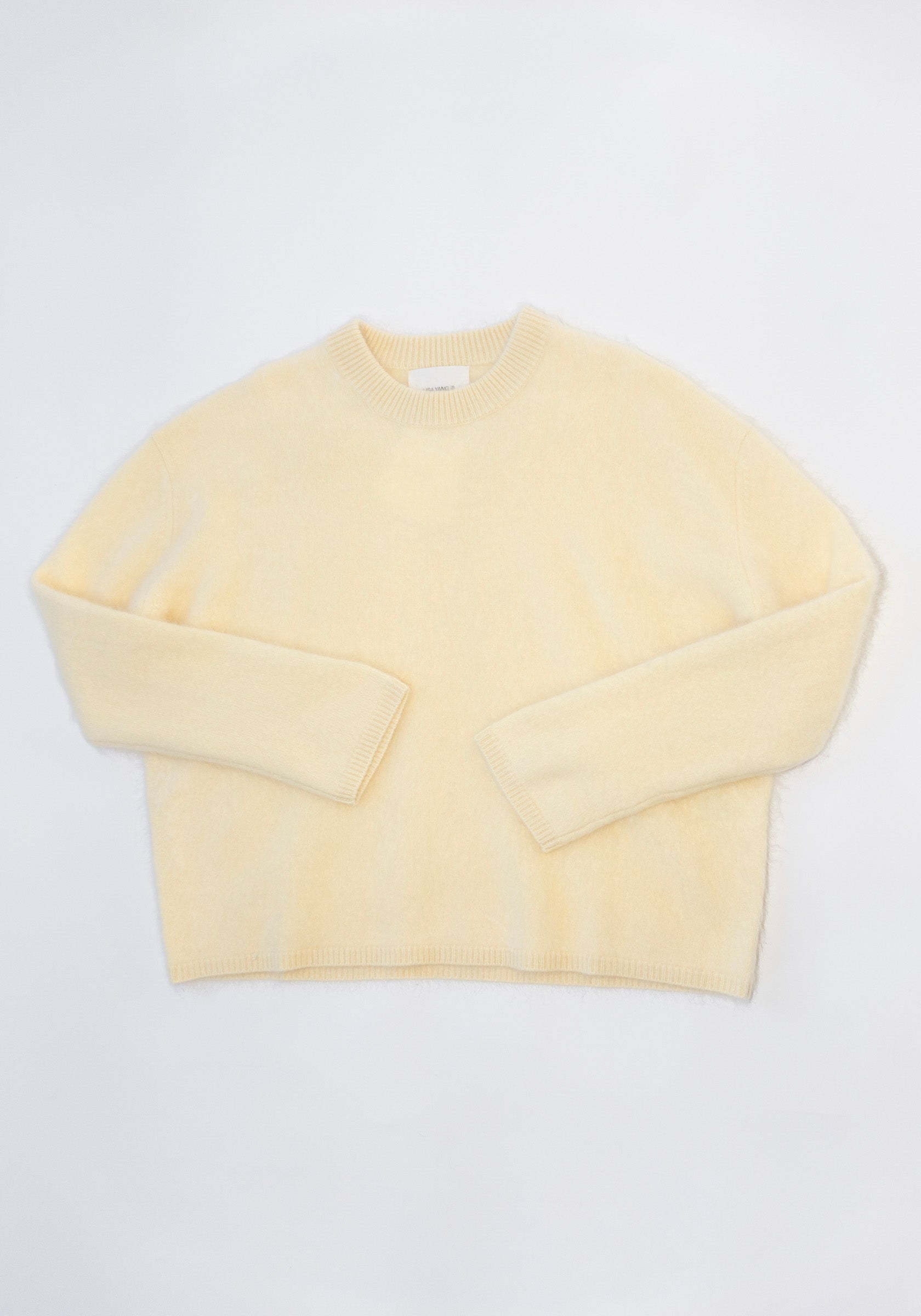 Natalia Brushed Cashmere Sweater in Butter