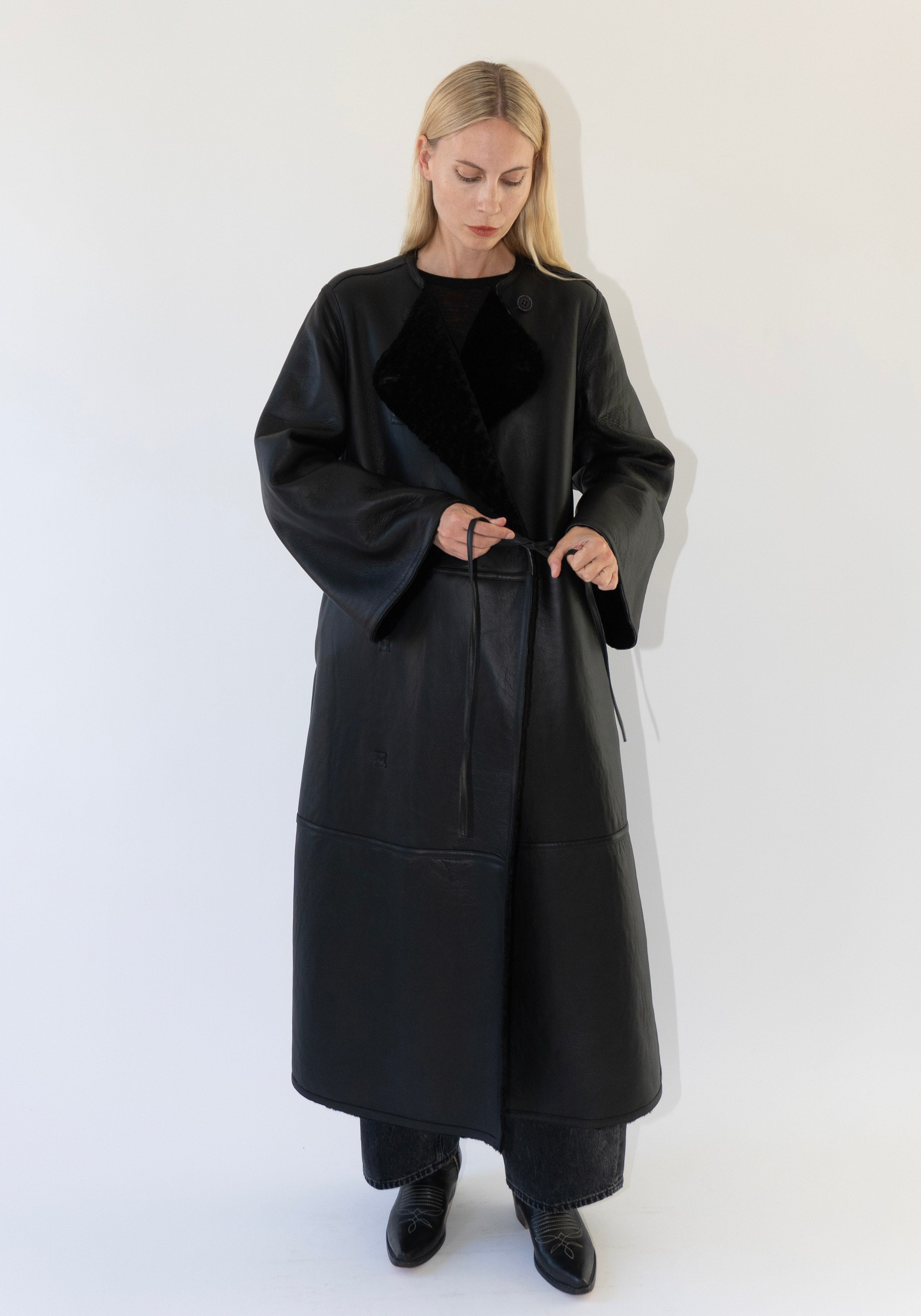 By Malene Birger Sandria Coat in Black – VESTIGE