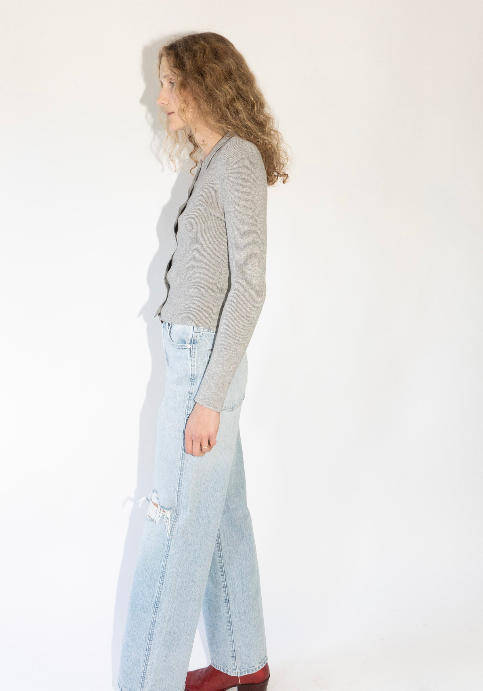 Selma Cardigan in Melange Grey