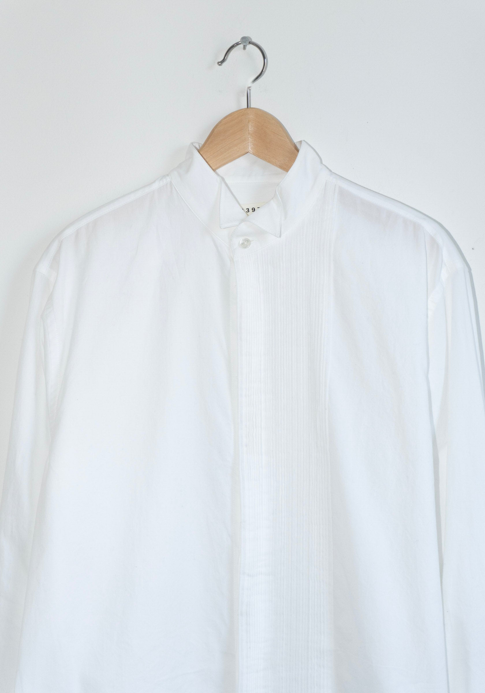 6397 Micro Pleat Formal Shirt in White
