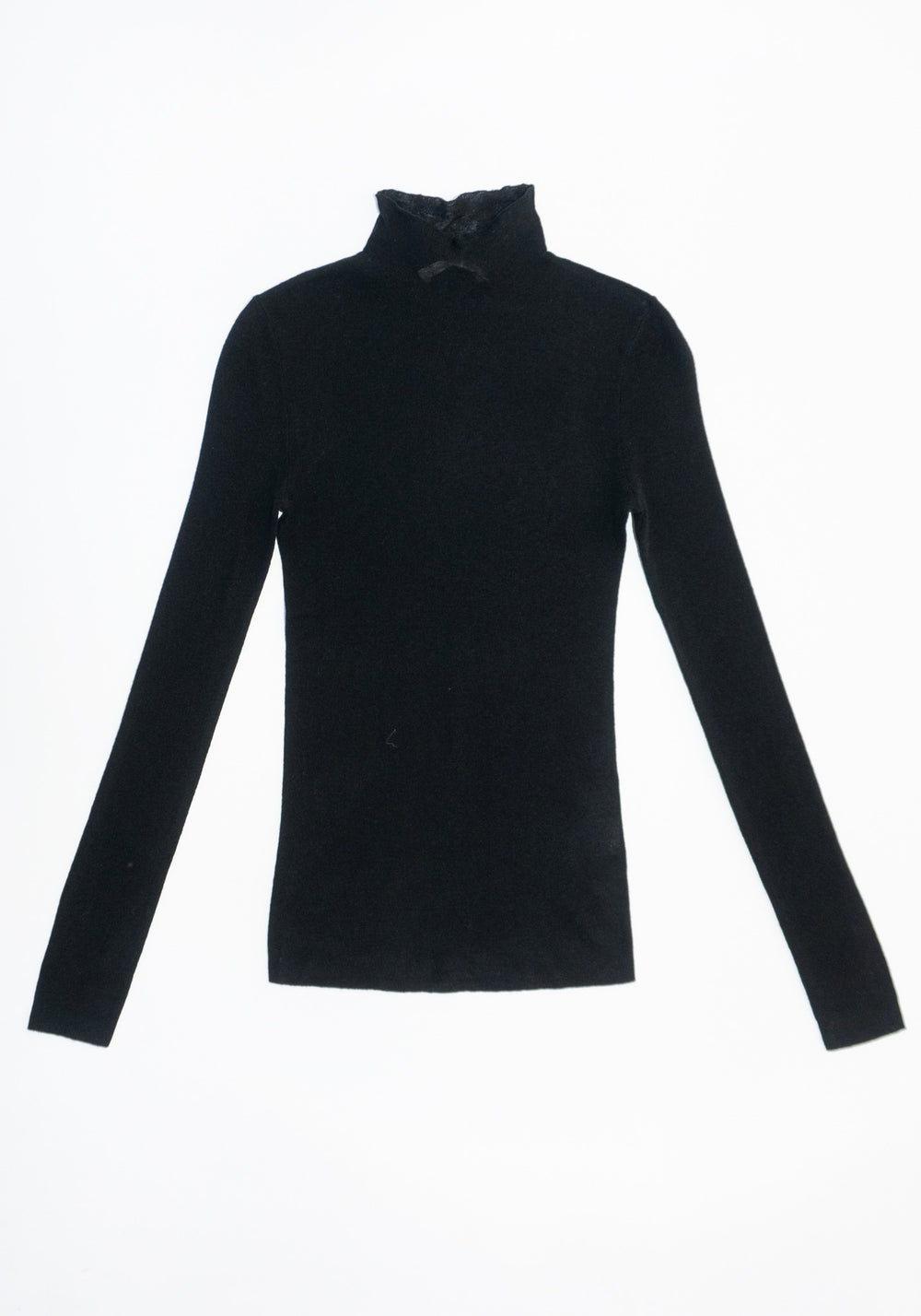 Rib Mock Neck in Black