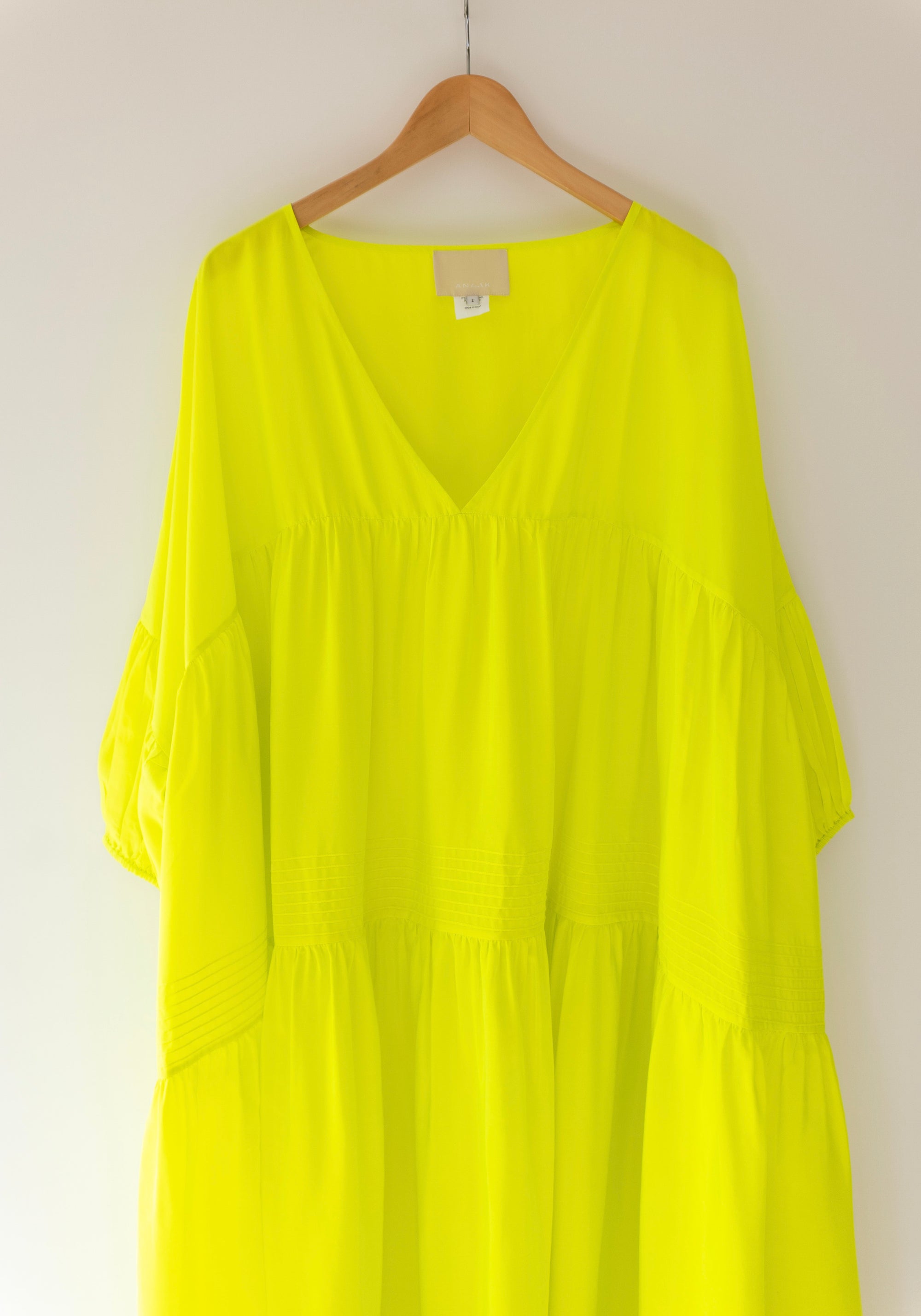 Anaak Airi Maxi Dress in Fluoro Yellow