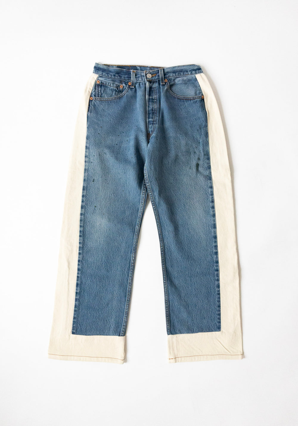 B Sides Vintage Reworked Slouch Jean in Indigo and Natural