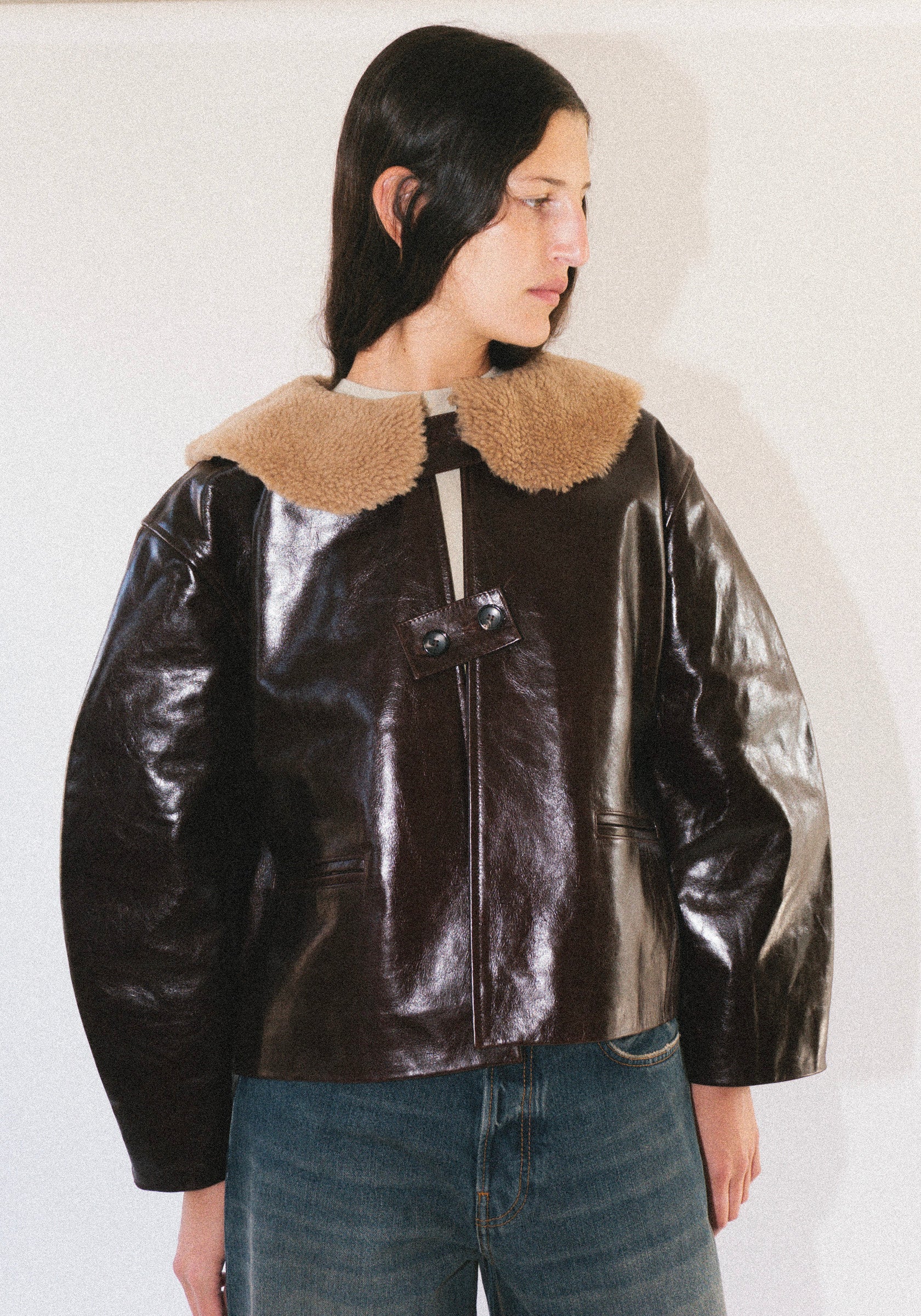 Cawley Leather Ellie Jacket in Canada Brown